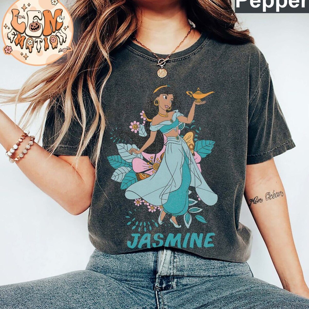 Princess Jasmine Shirt Vintage Disney Comfort Colors Aladdin Top