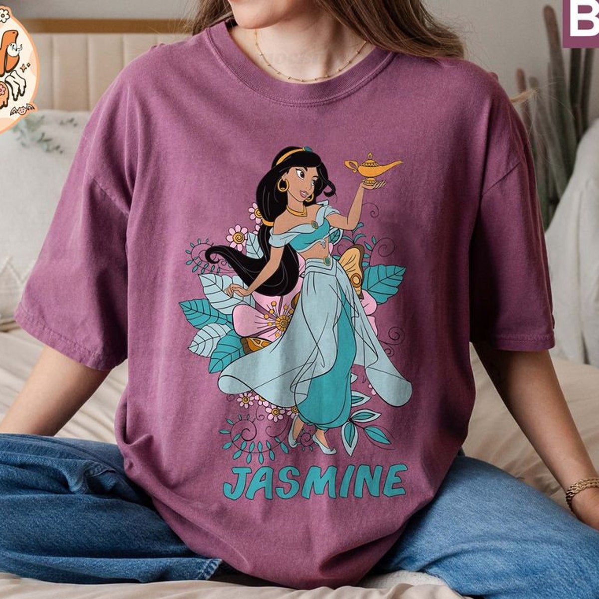 Princess Jasmine Shirt Vintage Disney Comfort Colors Aladdin Top