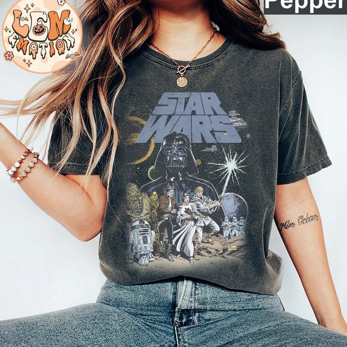 Vintage Star Wars Shirt Disney Retro Comfort Colors Tee