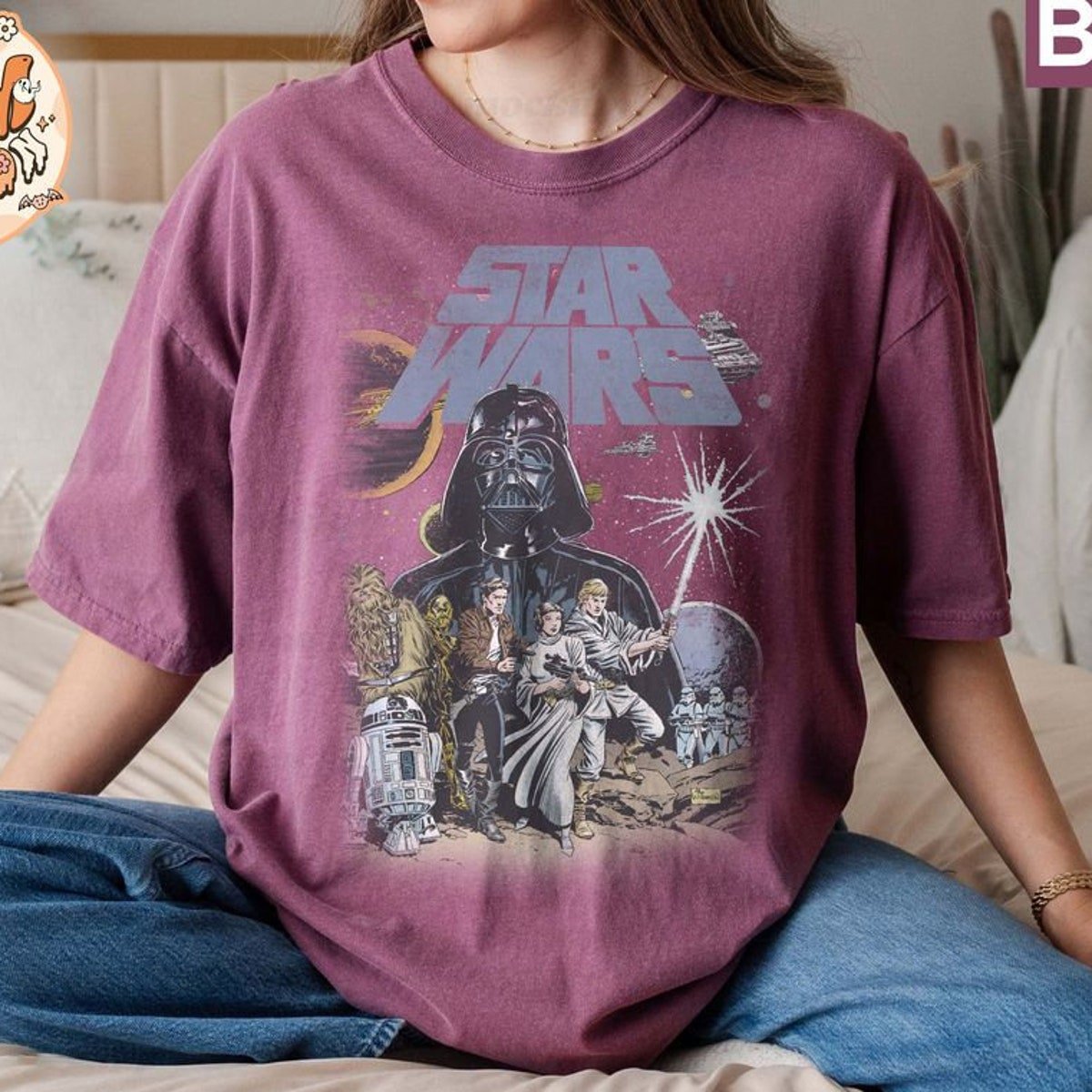 Vintage Star Wars Shirt Disney Retro Comfort Colors Tee