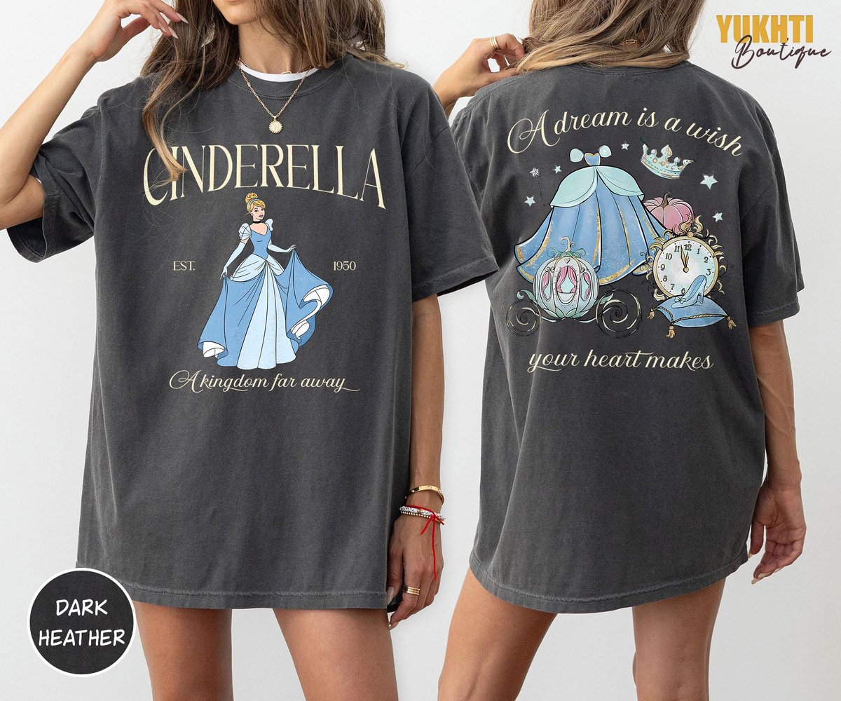Cinderella Princess Shirt Vintage Disney Tee for Family Disneyland Trips