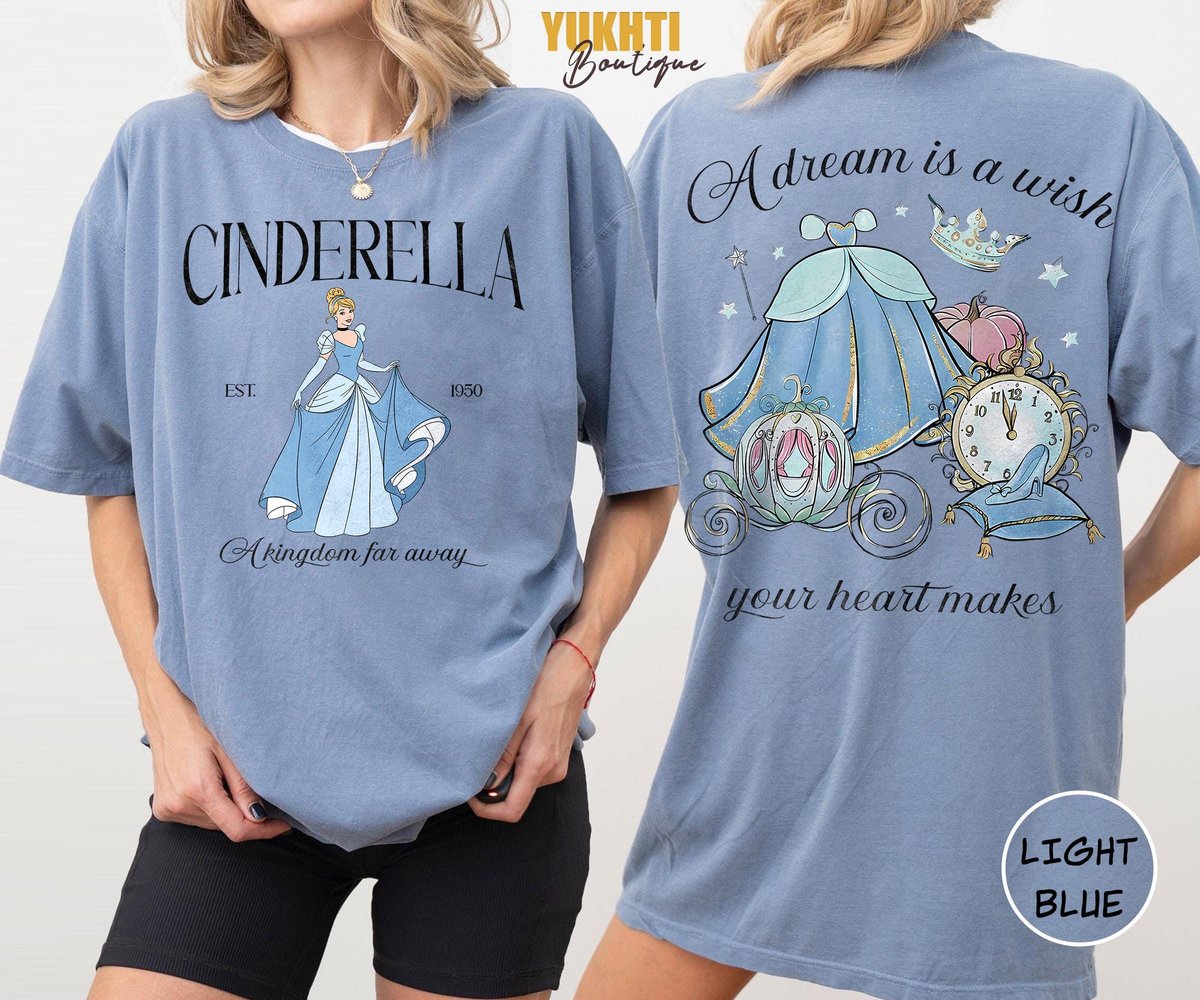 Cinderella Princess Shirt Vintage Disney Tee for Family Disneyland Trips