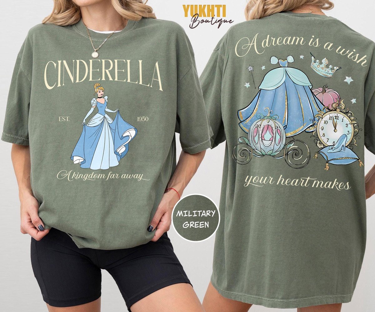 Cinderella Princess Shirt Vintage Disney Tee for Family Disneyland Trips