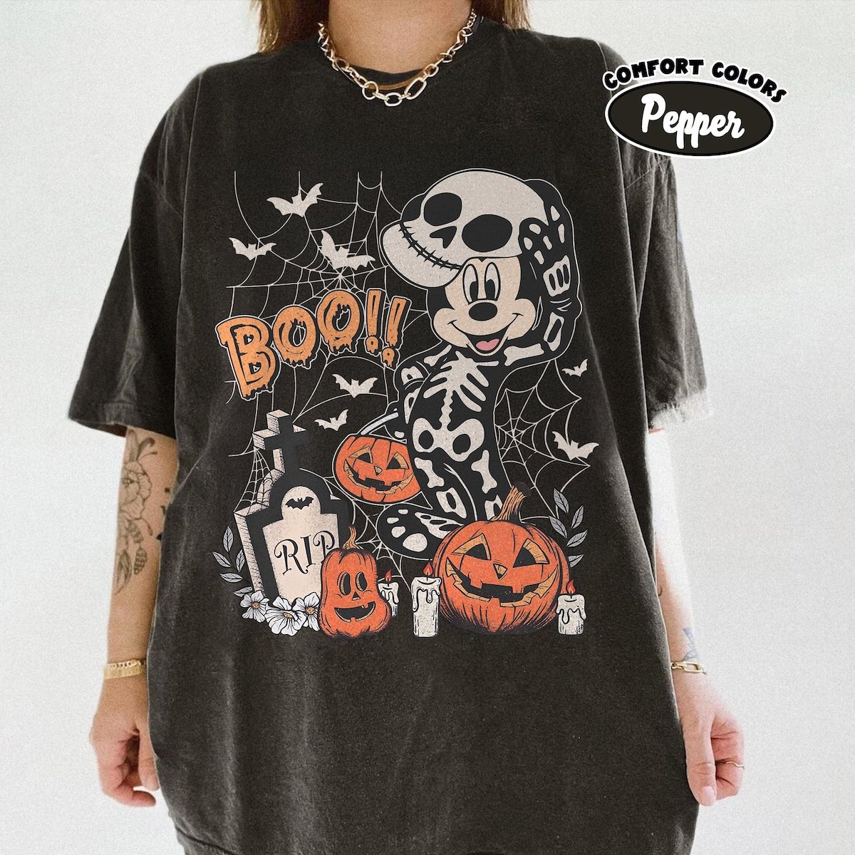 Comfort Color Boo Mickey Halloween Shirt Disney Trip 2025