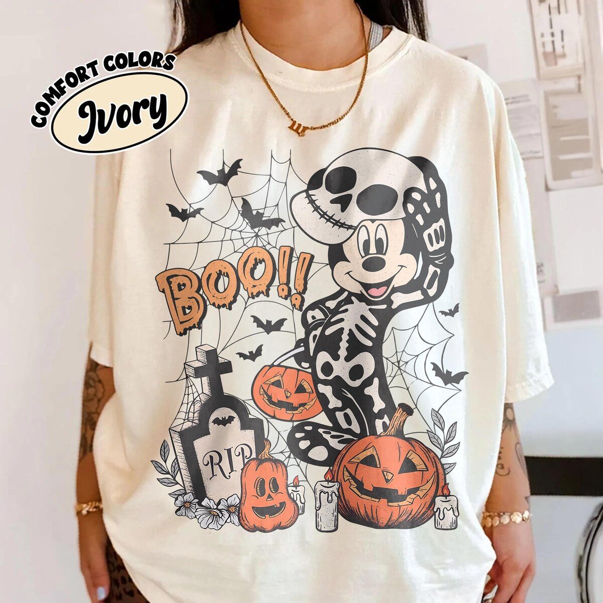 Comfort Color Boo Mickey Halloween Shirt Disney Trip 2025