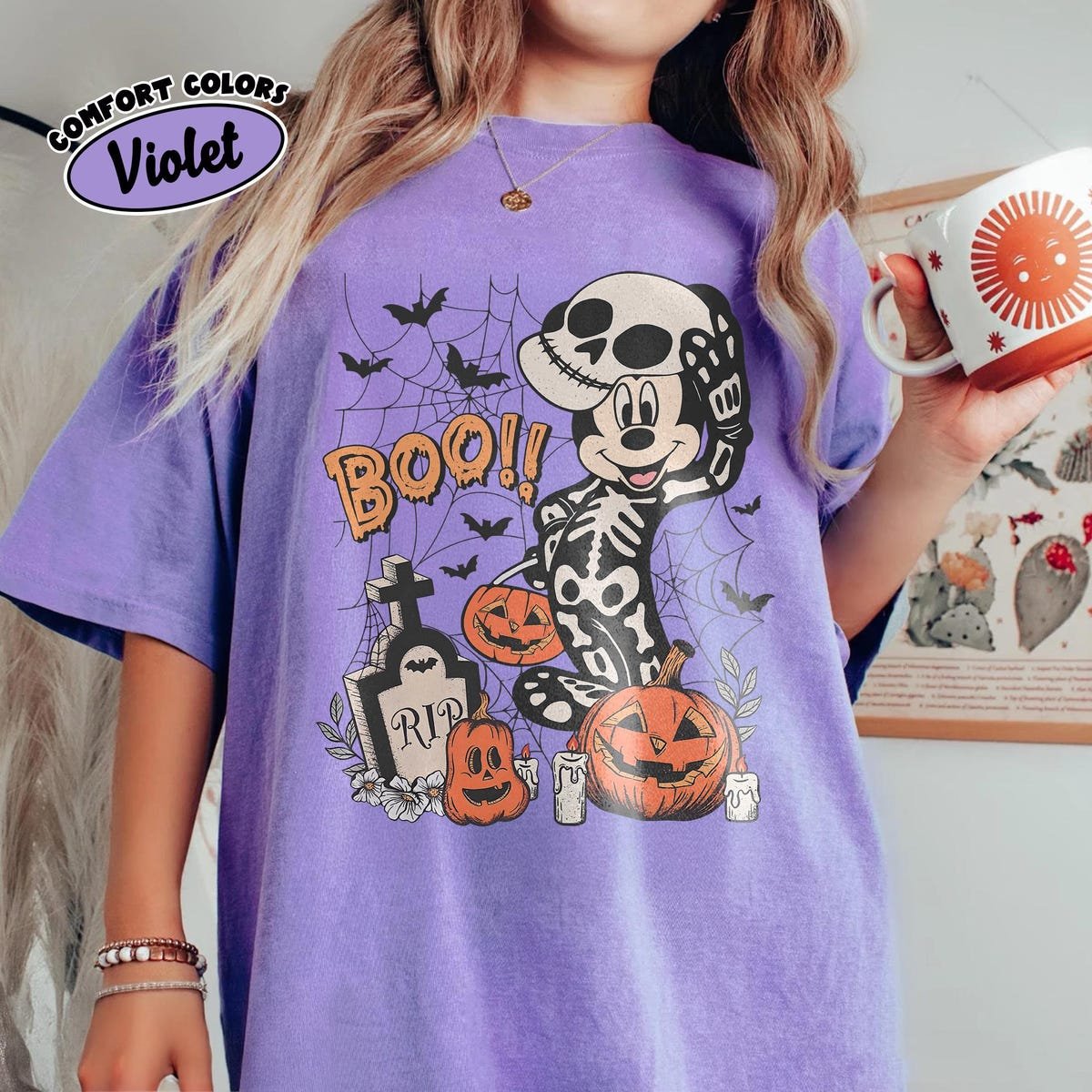 Comfort Color Boo Mickey Halloween Shirt Disney Trip 2025