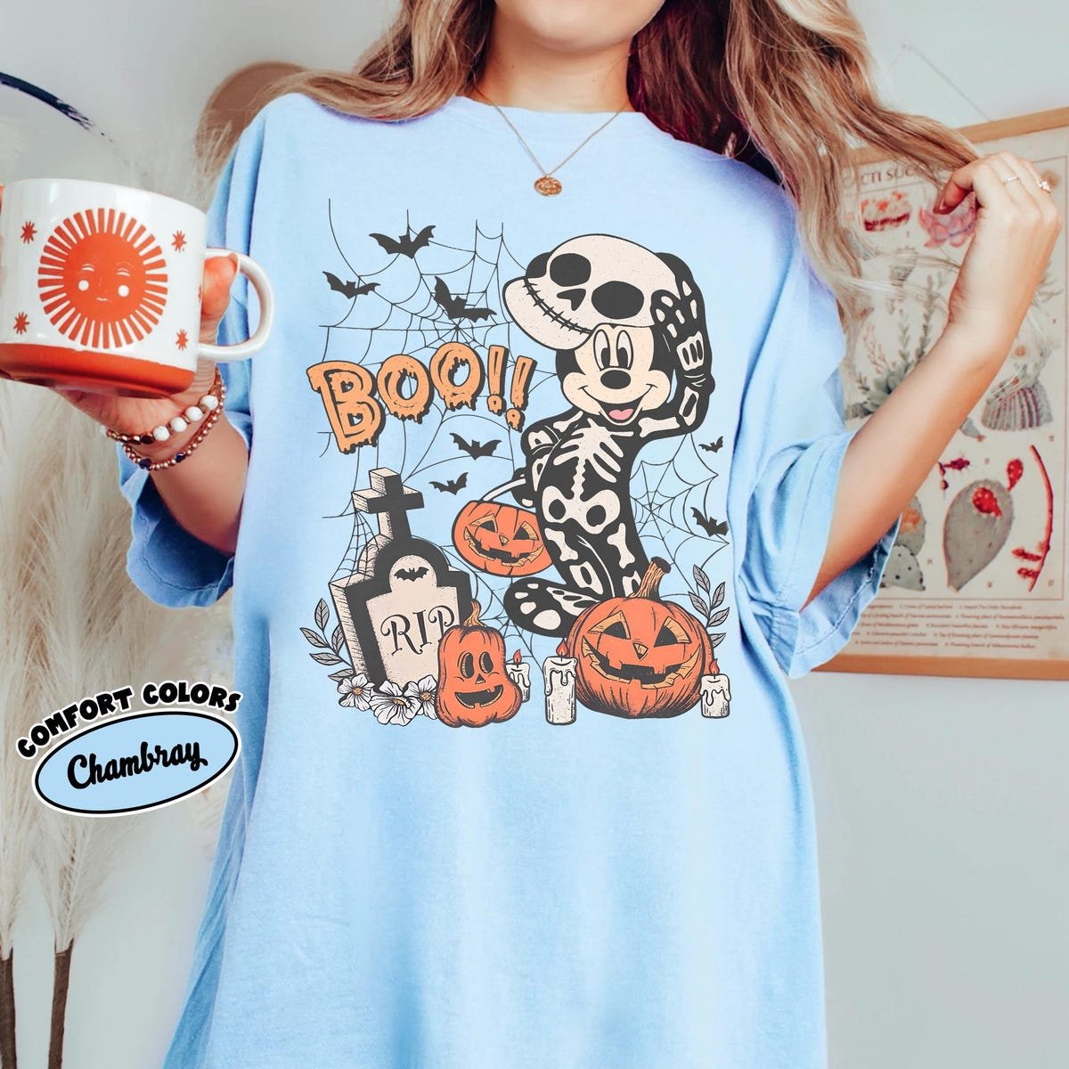 Comfort Color Boo Mickey Halloween Shirt Disney Trip 2025