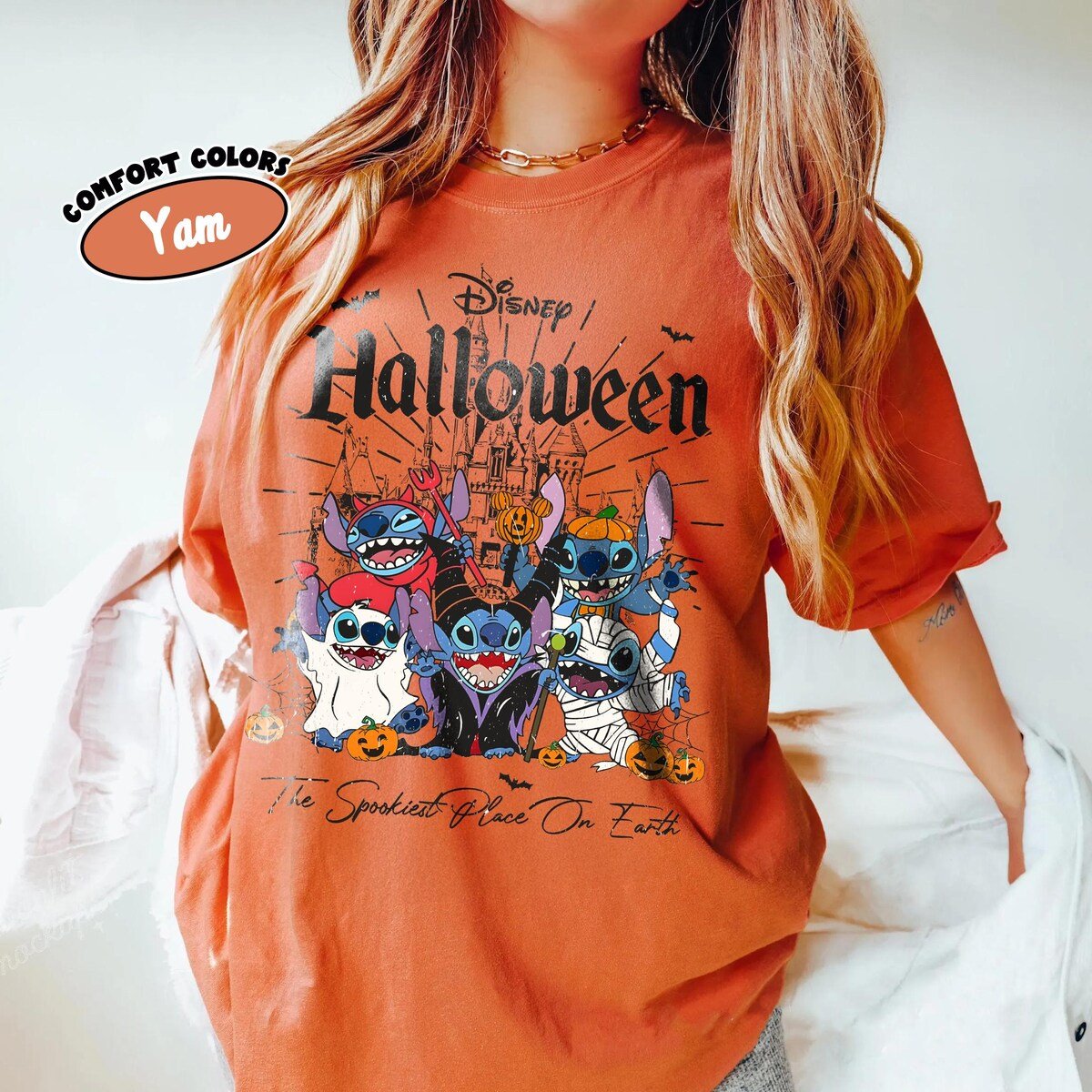 Comfort Colors Disney Halloween Stitch Shirt 2025 Family Trip Tee