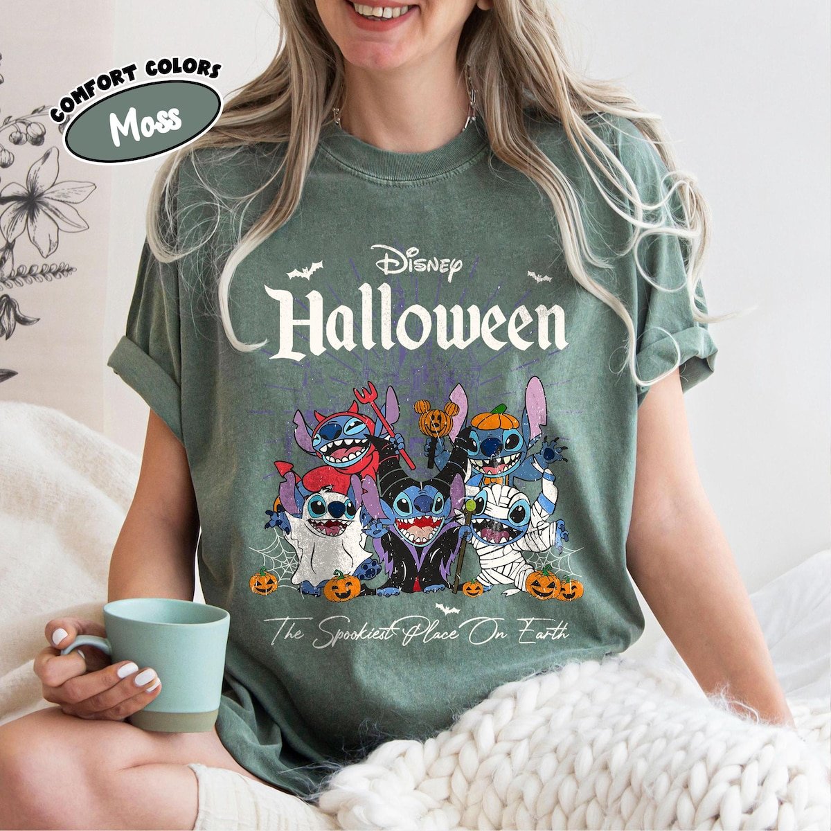 Comfort Colors Disney Halloween Stitch Shirt 2025 Family Trip Tee