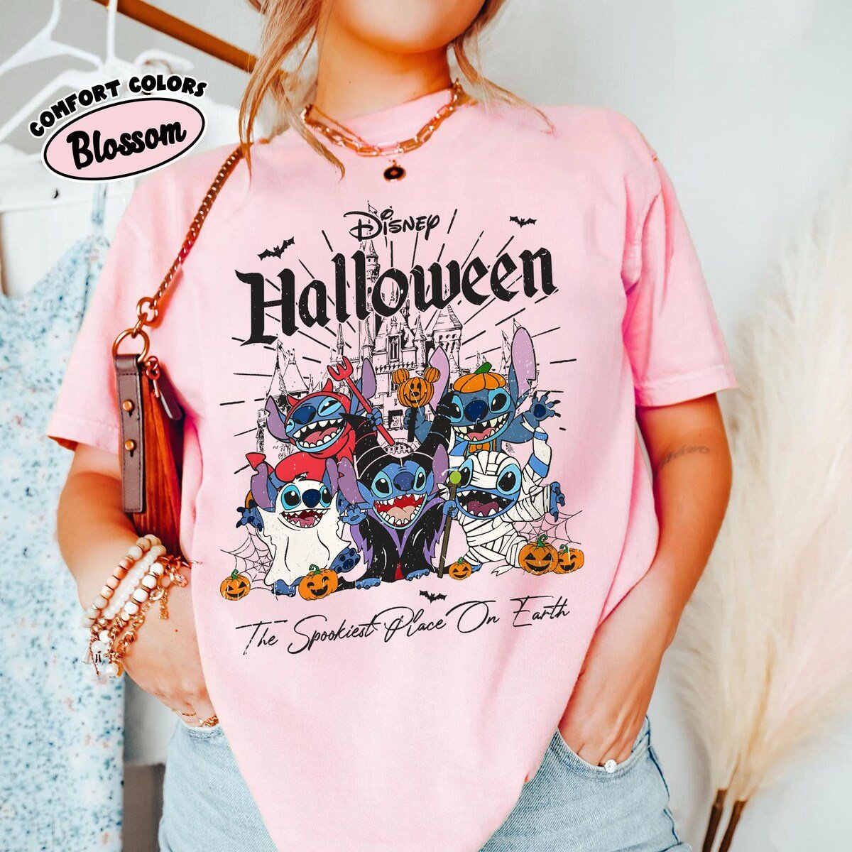Comfort Colors Disney Halloween Stitch Shirt 2025 Family Trip Tee