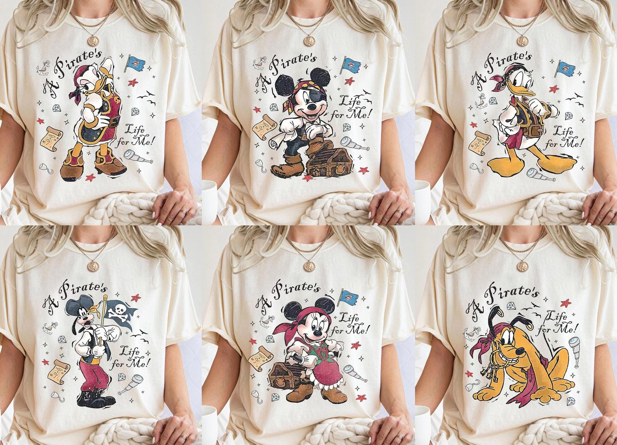 Comfort Colors Disney Pirates Cruise T-shirt Mickey & Friends