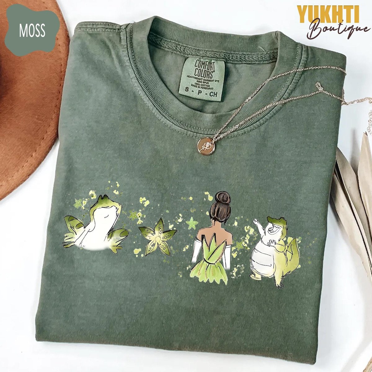 Comfort Colors Disney Tiana Frog Tee Magic Kingdom Outfit