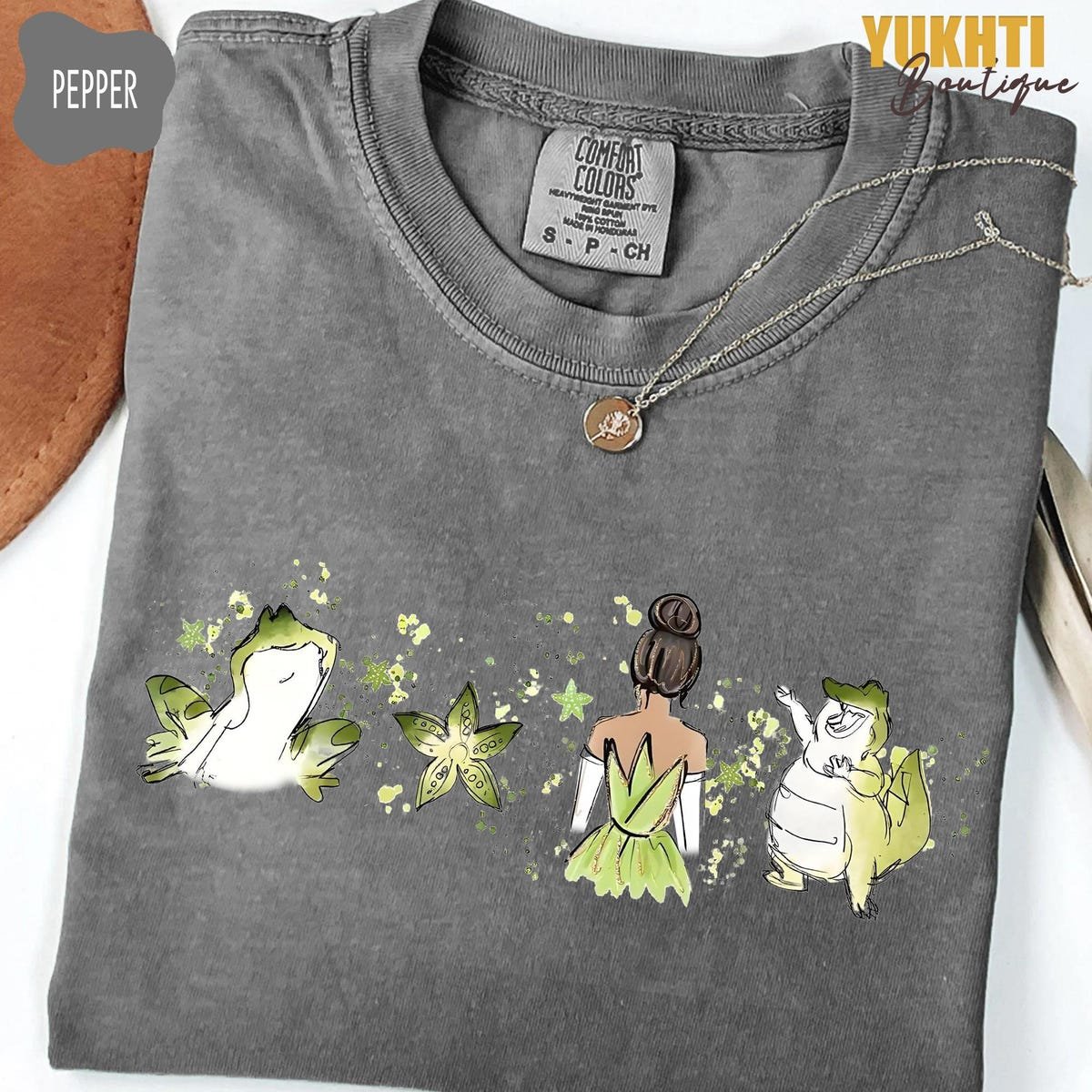 Comfort Colors Disney Tiana Frog Tee Magic Kingdom Outfit