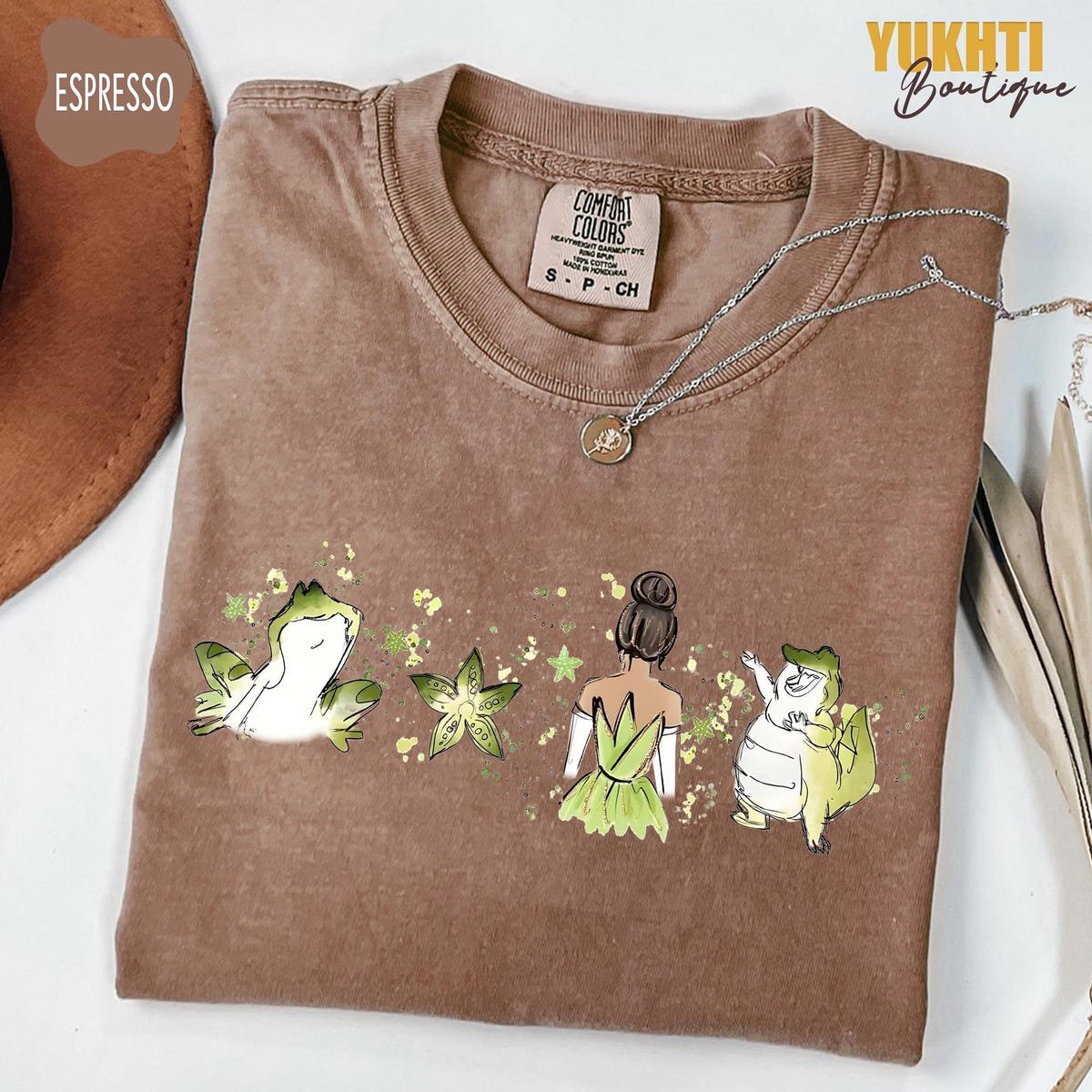 Comfort Colors Disney Tiana Frog Tee Magic Kingdom Outfit