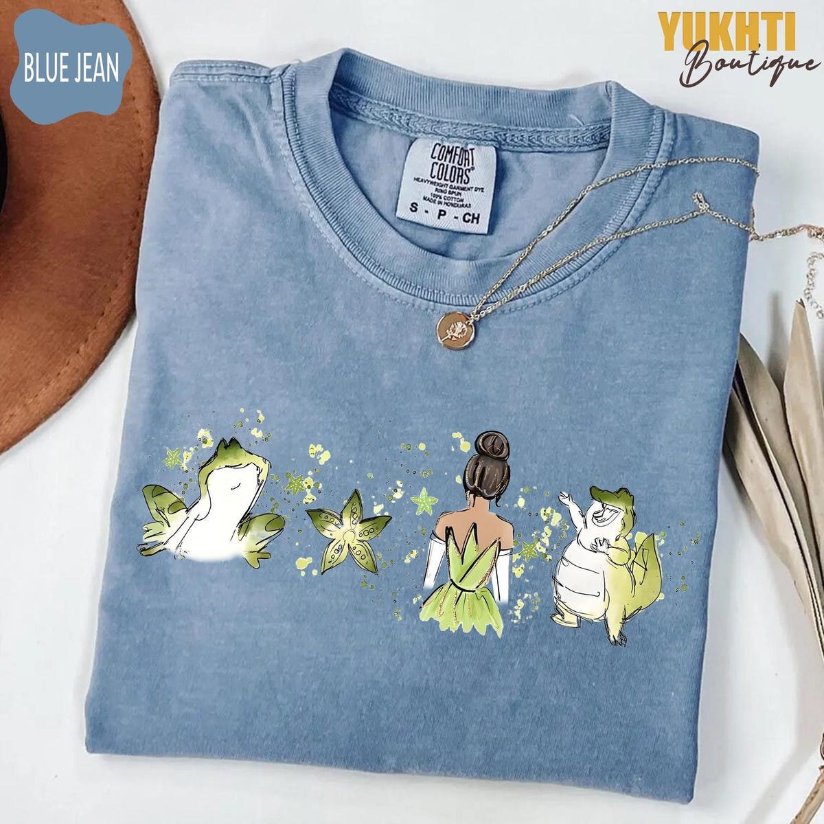 Comfort Colors Disney Tiana Frog Tee Magic Kingdom Outfit