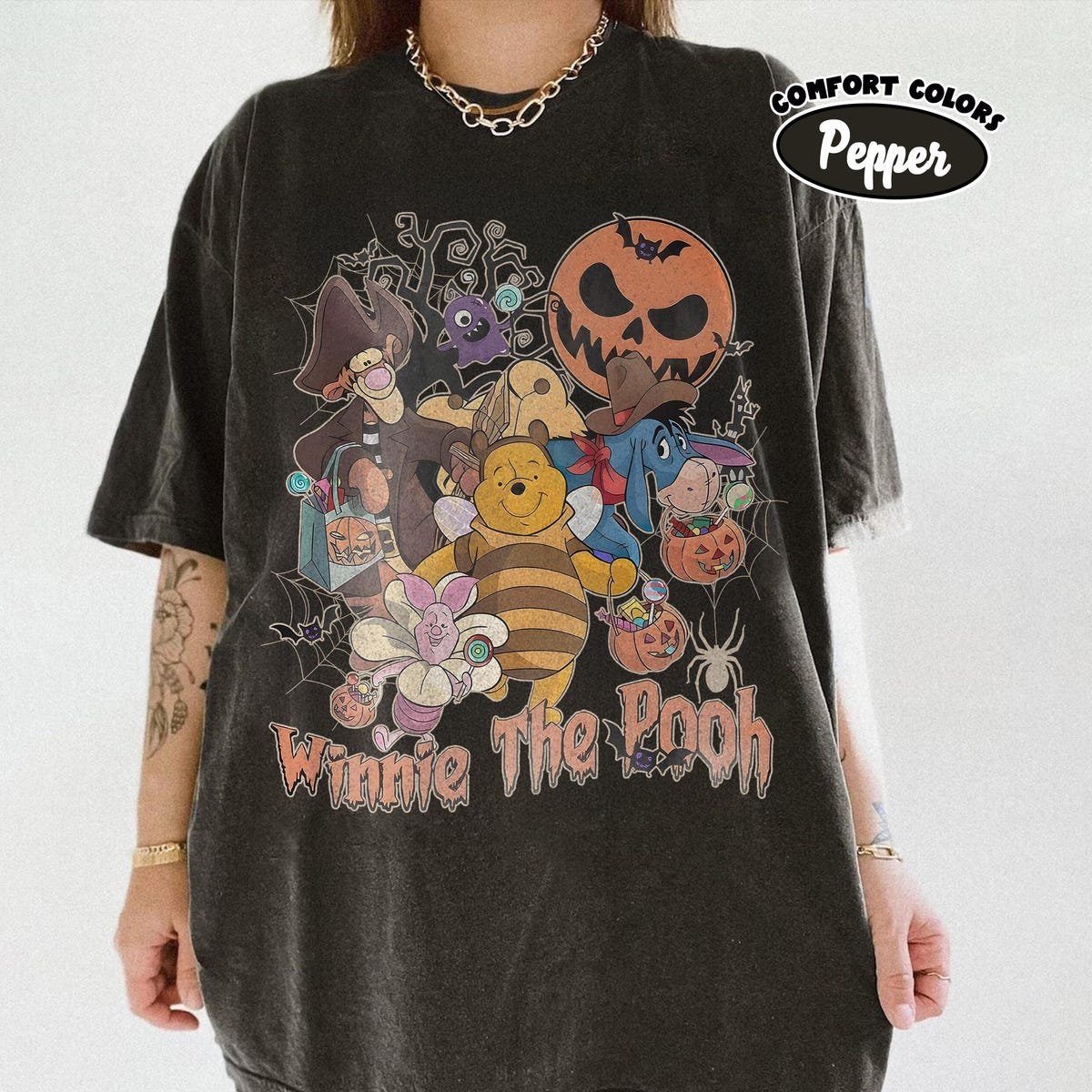 Comfort Colors Winnie the Pooh Halloween Shirt Disney Trip Tee