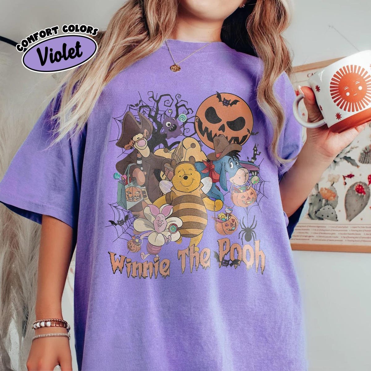 Comfort Colors Winnie the Pooh Halloween Shirt Disney Trip Tee