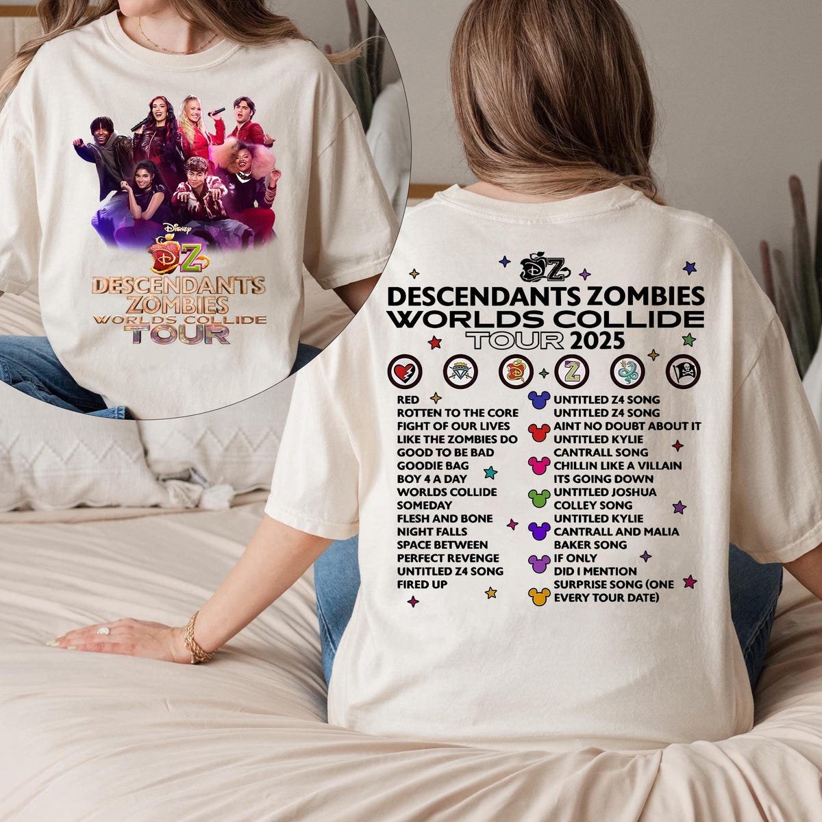 Descendants Zombies World Tour Shirt Disney Characters Tee