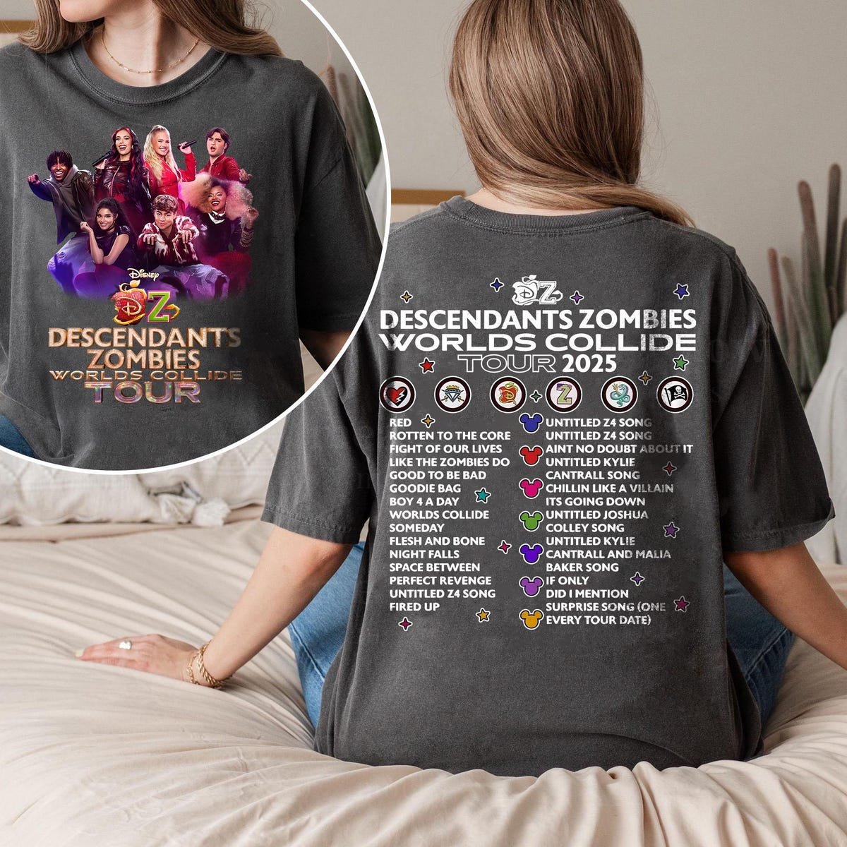 Descendants Zombies World Tour Shirt Disney Characters Tee