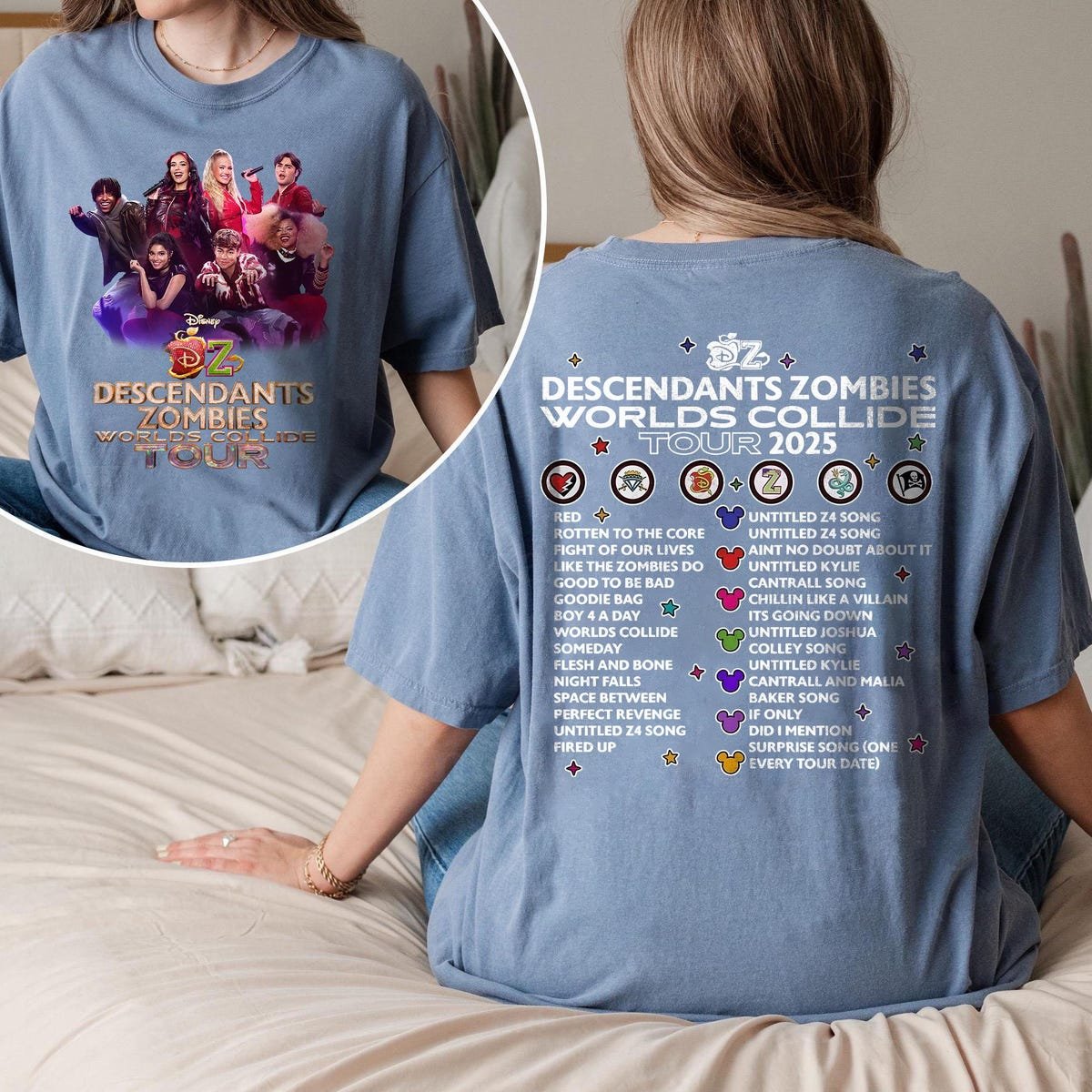 Descendants Zombies World Tour Shirt Disney Characters Tee
