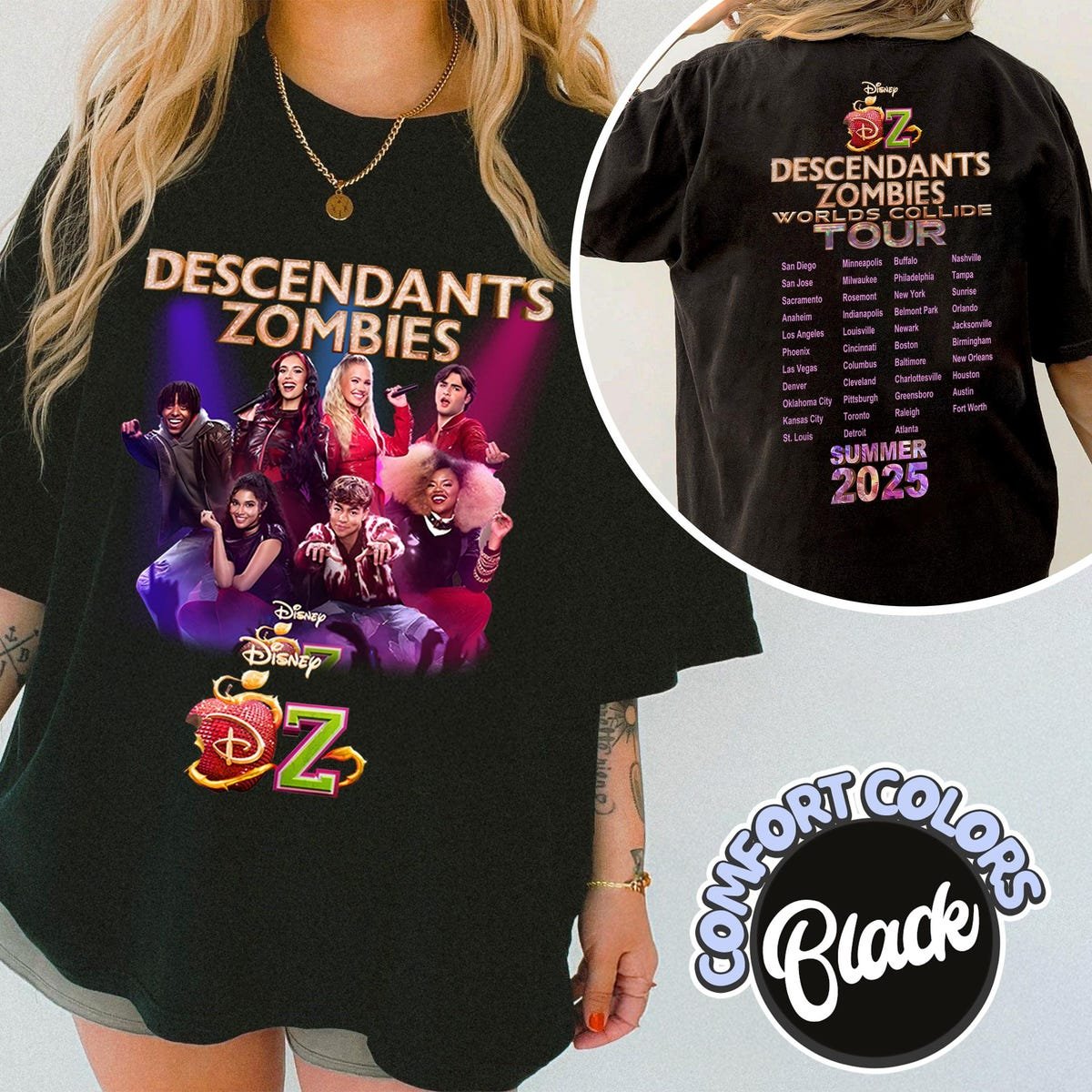 Descendants Zombies World Tour Shirt Disney Concert Summer Tee