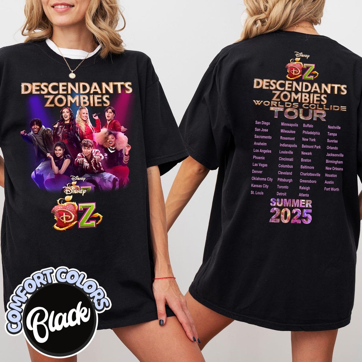 Descendants Zombies World Tour Shirt Disney Concert Summer Tee