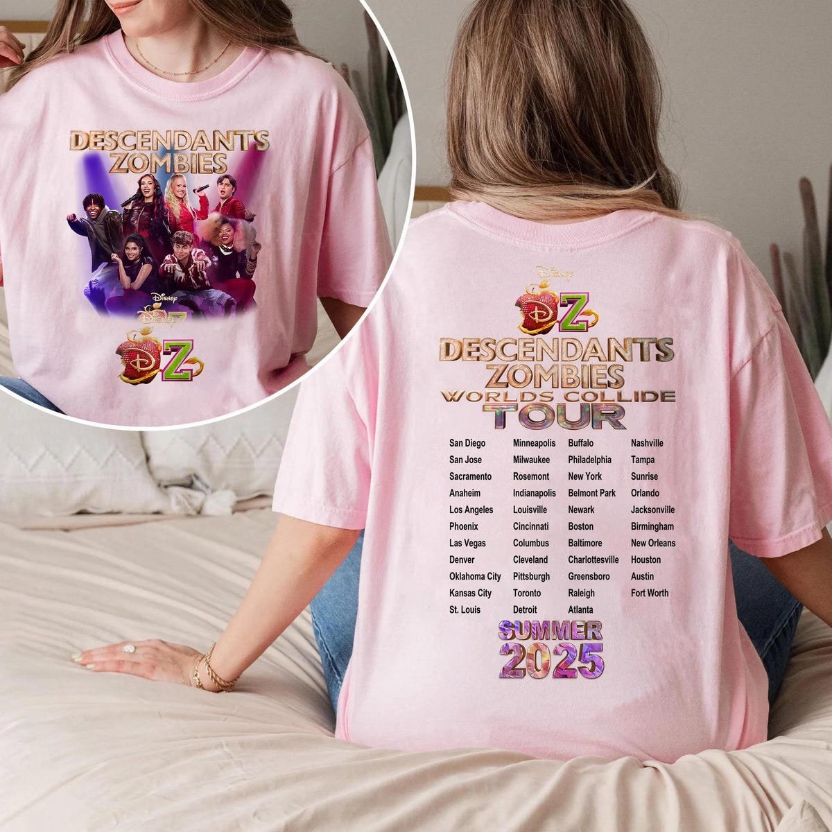 Descendants Zombies World Tour Shirt Disney Concert Summer Tee