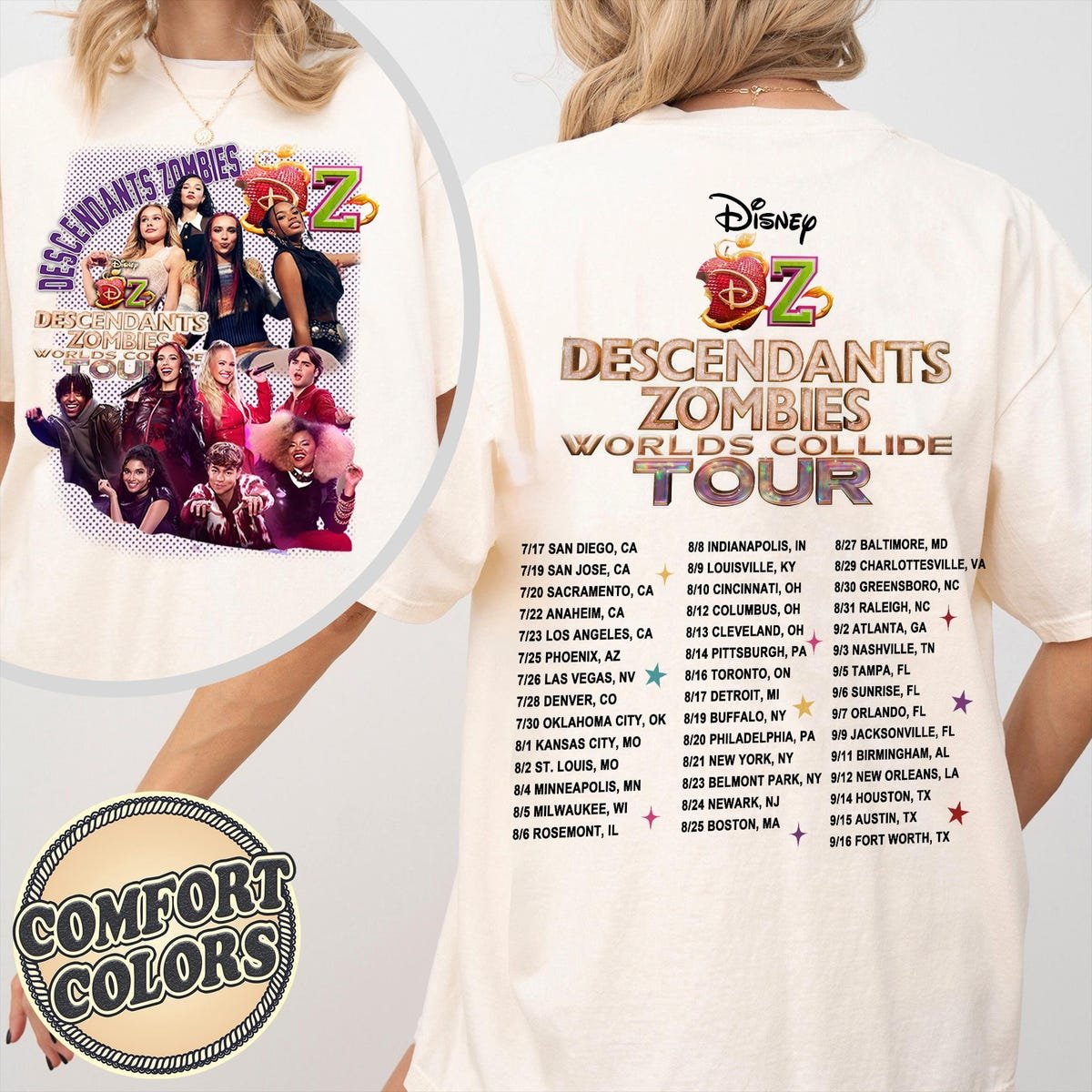 Descendants Zombies World Tour Shirt Disney Girls Tee Epcot Festival 2025