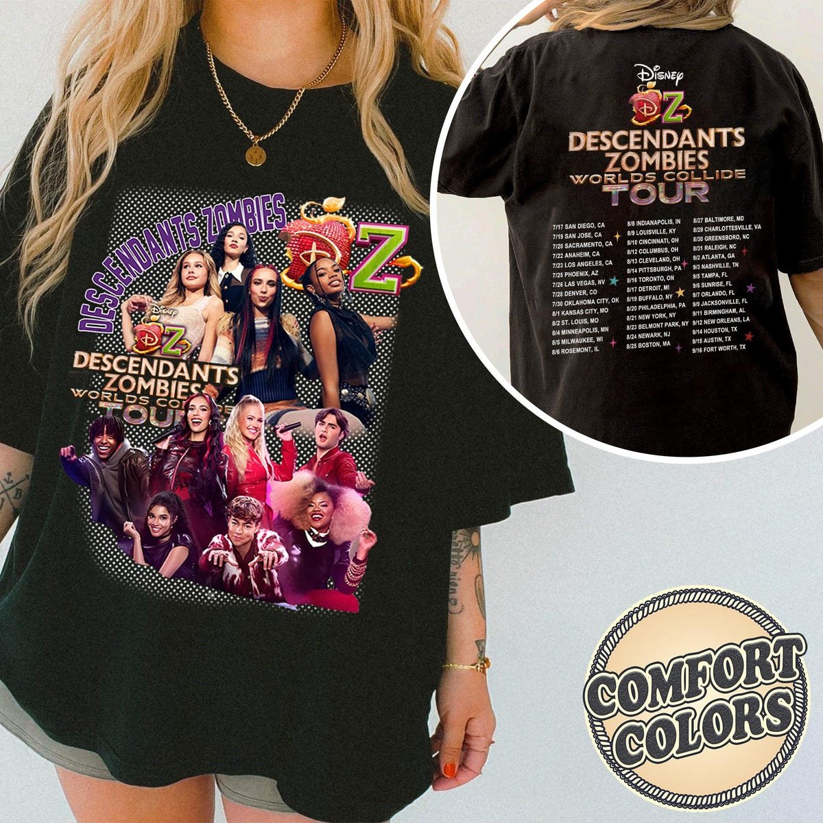 Descendants Zombies World Tour Shirt Disney Girls Tee Epcot Festival 2025