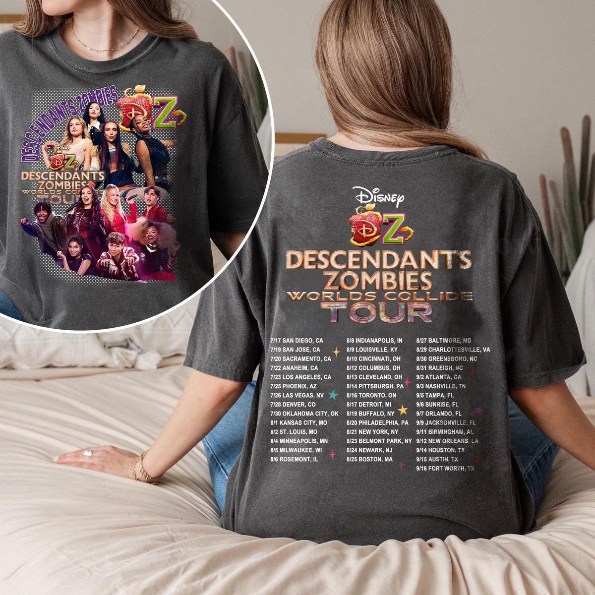 Descendants Zombies World Tour Shirt Disney Girls Tee Epcot Festival 2025