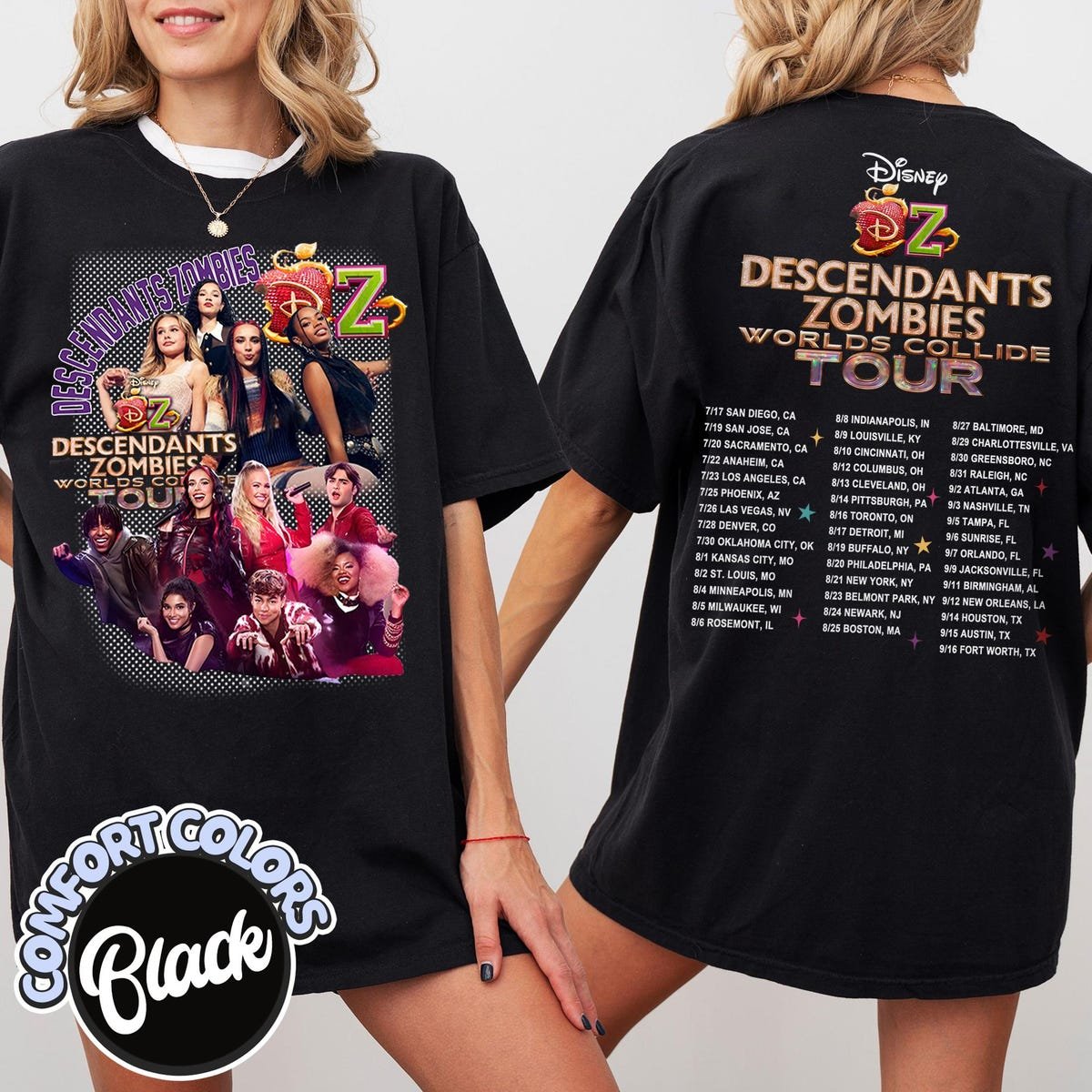 Descendants Zombies World Tour Shirt Disney Girls Tee Epcot Festival 2025