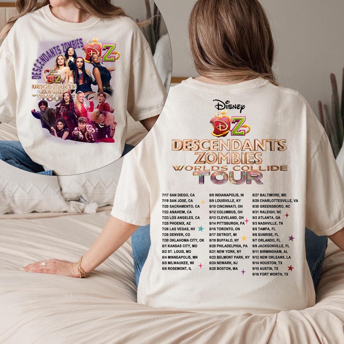 Descendants Zombies World Tour Shirt Disney Girls Tee Epcot Festival 2025