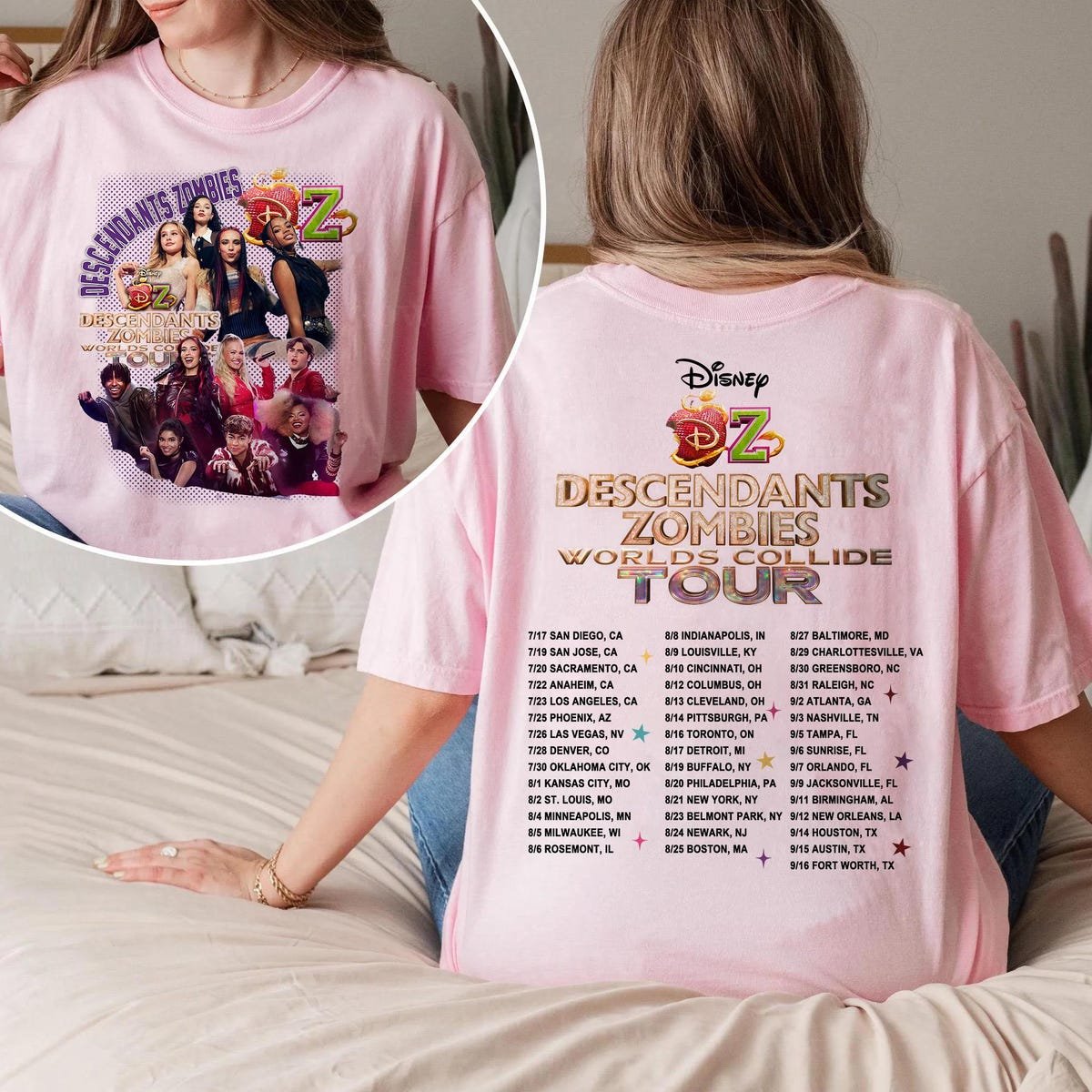 Descendants Zombies World Tour Shirt Disney Girls Tee Epcot Festival 2025