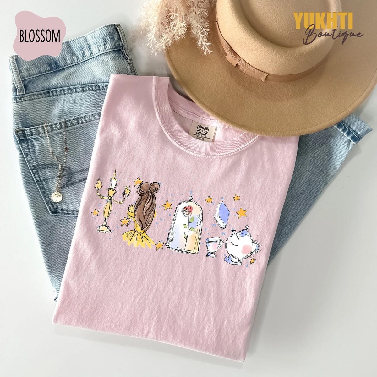 Disney Belle Princess Tee Beauty and the Beast Shirt Girls Trip