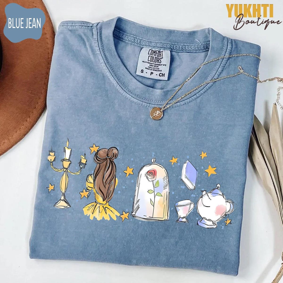 Disney Belle Princess Tee Beauty and the Beast Shirt Girls Trip