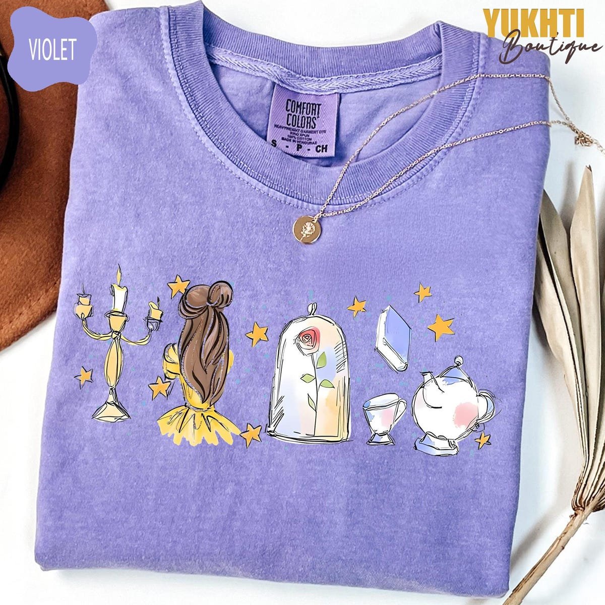 Disney Belle Princess Tee Beauty and the Beast Shirt Girls Trip