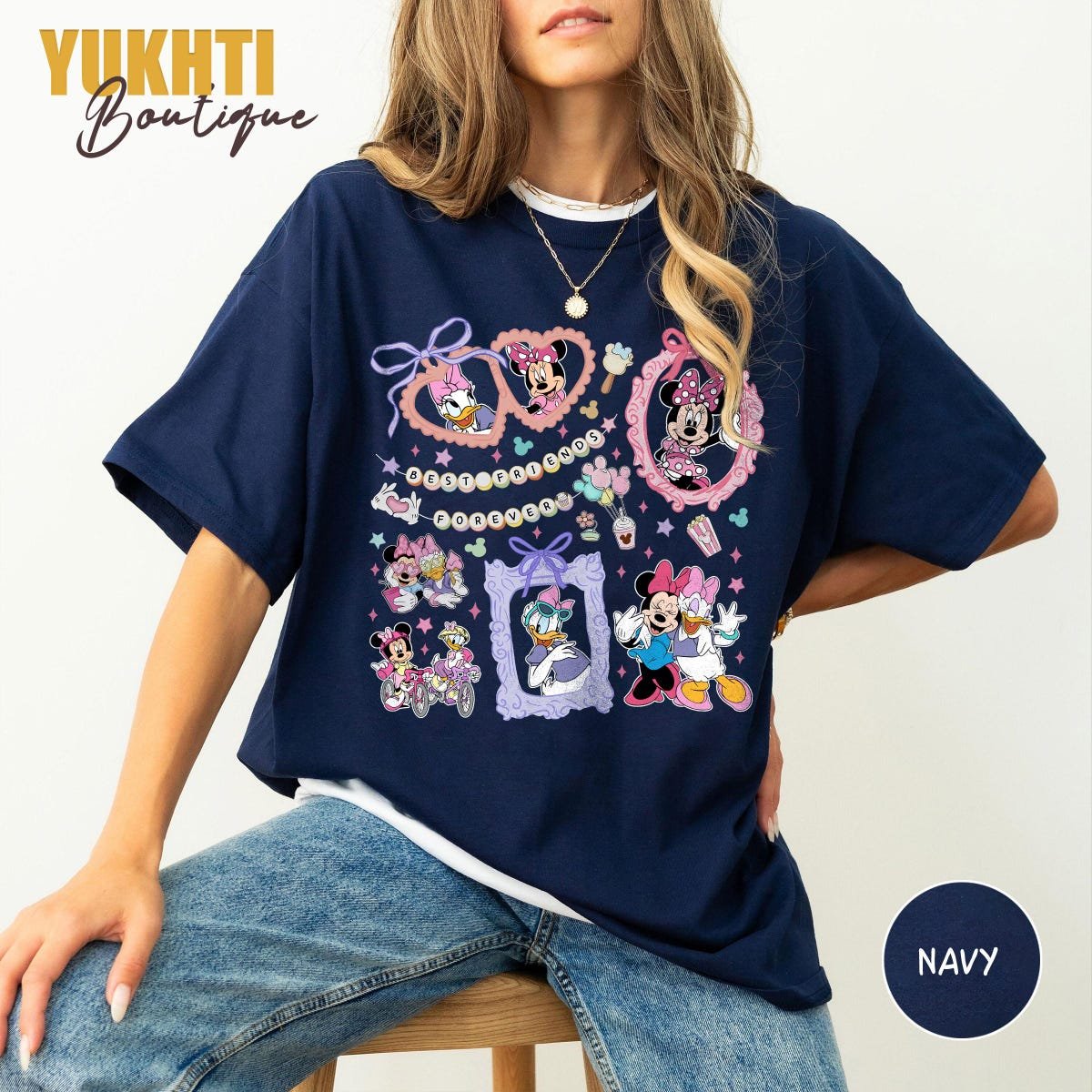 Disney Bestie Shirt Minnie Daisy Coquette Bows Matching Trip Tee