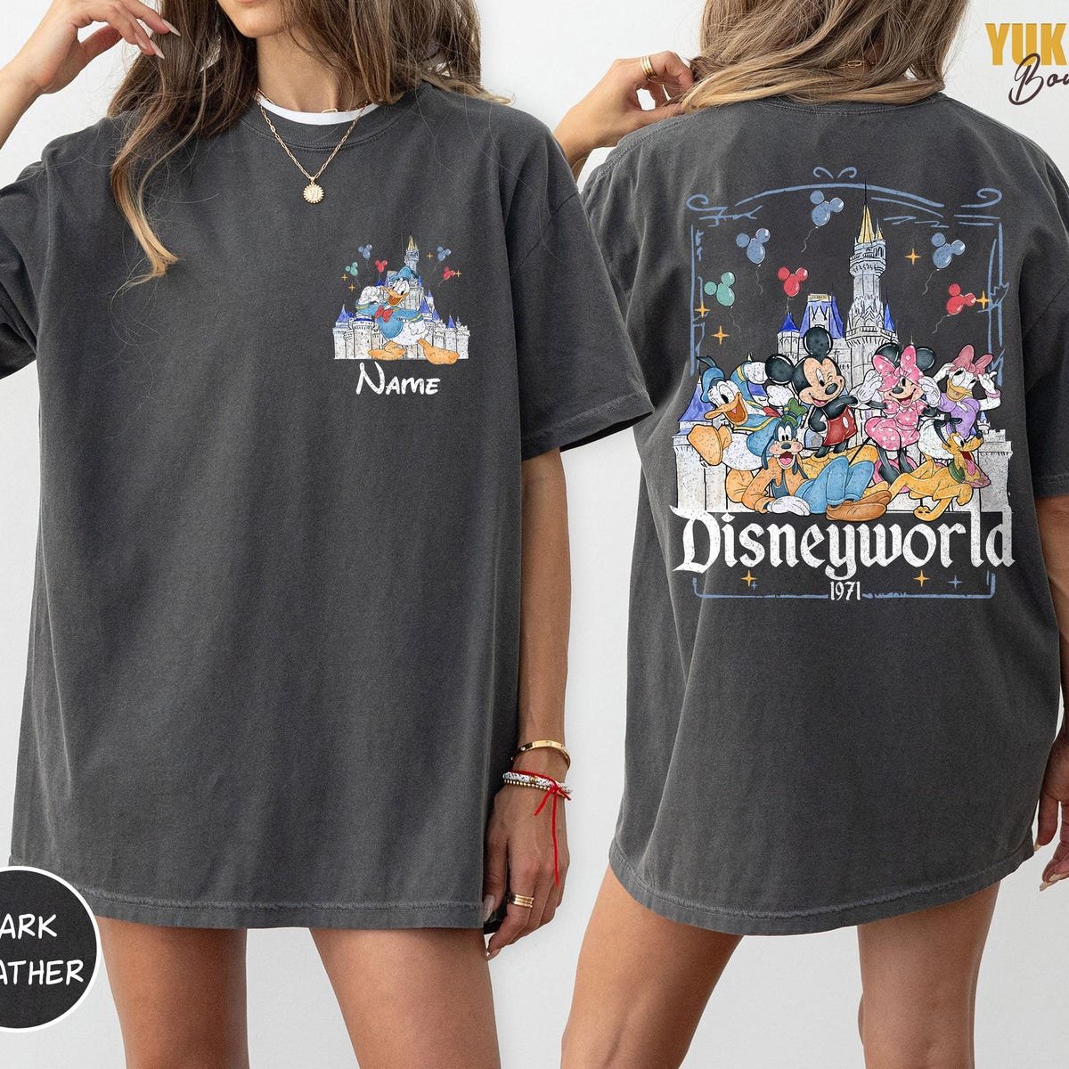 Disney Castle Character Vacation TShirt Theme Park Crew Graphic Tee