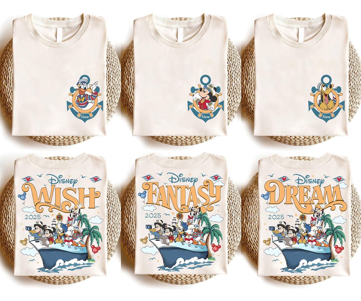 Disney Cruise Family Shirts Personalized Vintage Matching 2025 Vacation