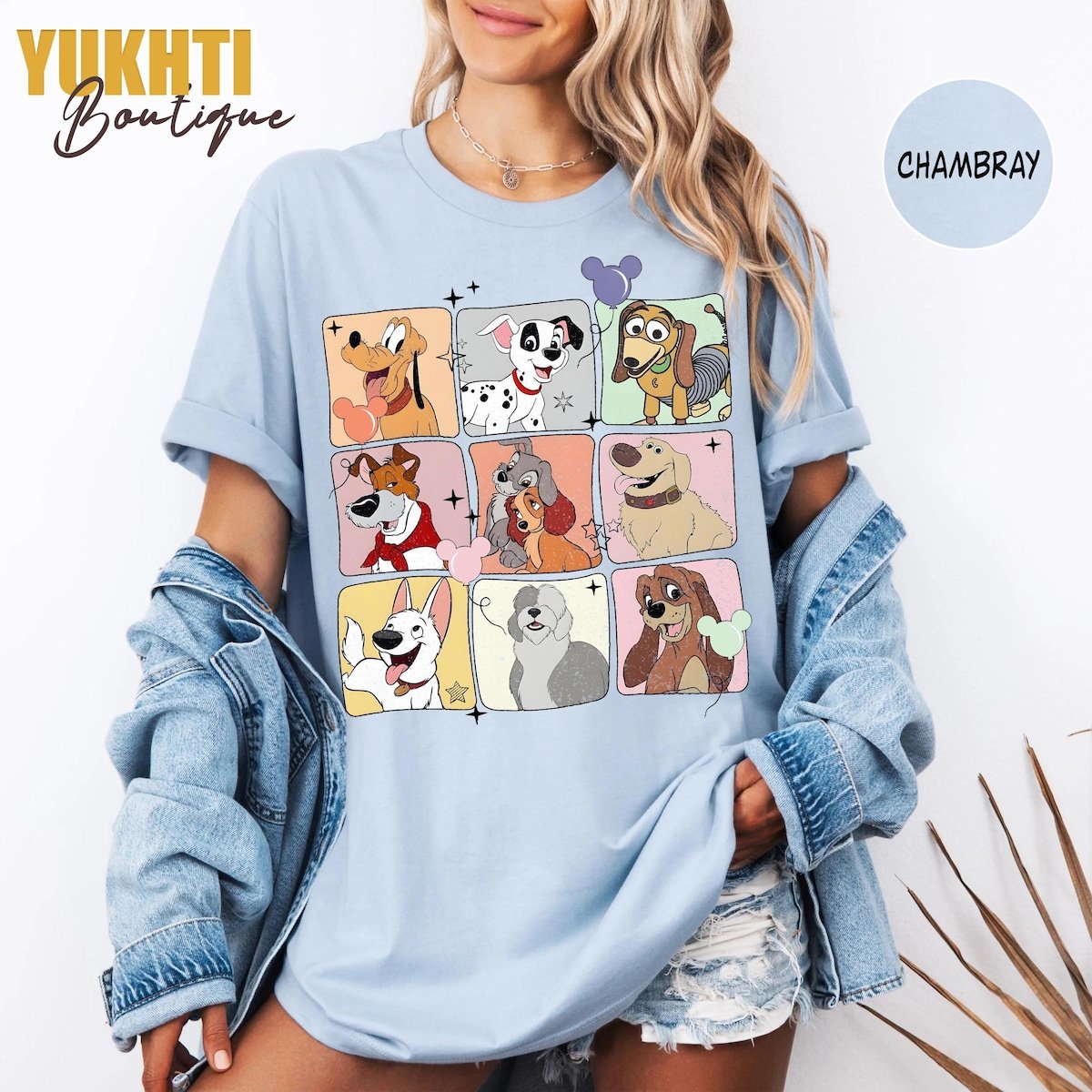 Disney Dogs Shirt Cute Gift Tee for Disneyland Trip 2025
