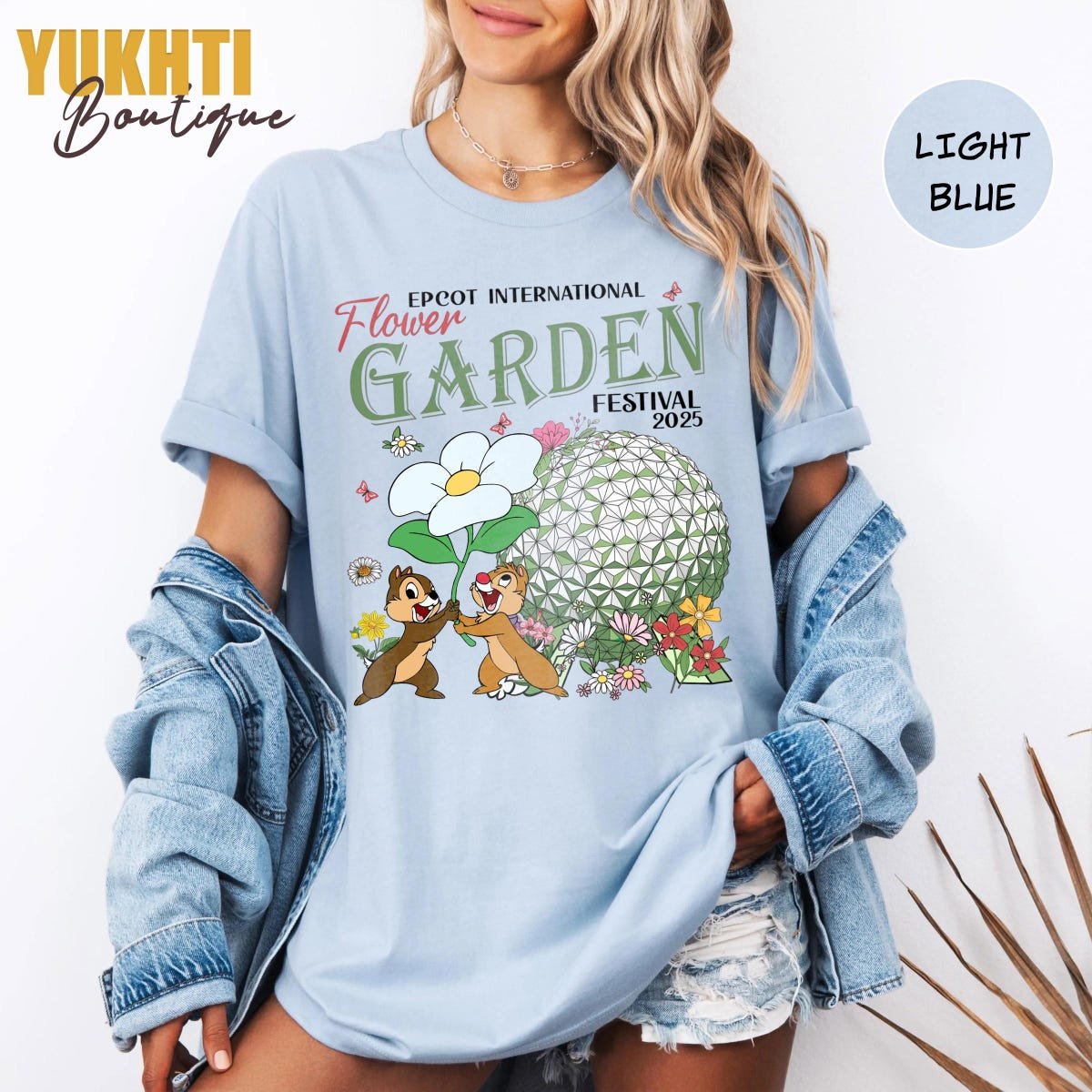 Disney Epcot Flower Garden Festival 2025 Shirts Mickey Figment Tees