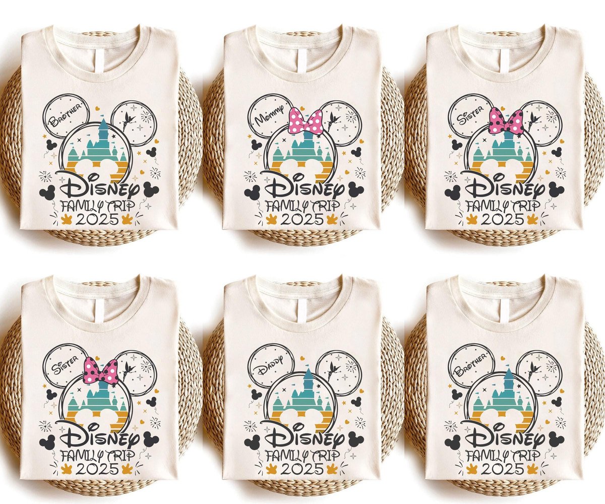 Disney Family Trip Shirt Custom Minnie & Mickey Matching Vacation Shirts
