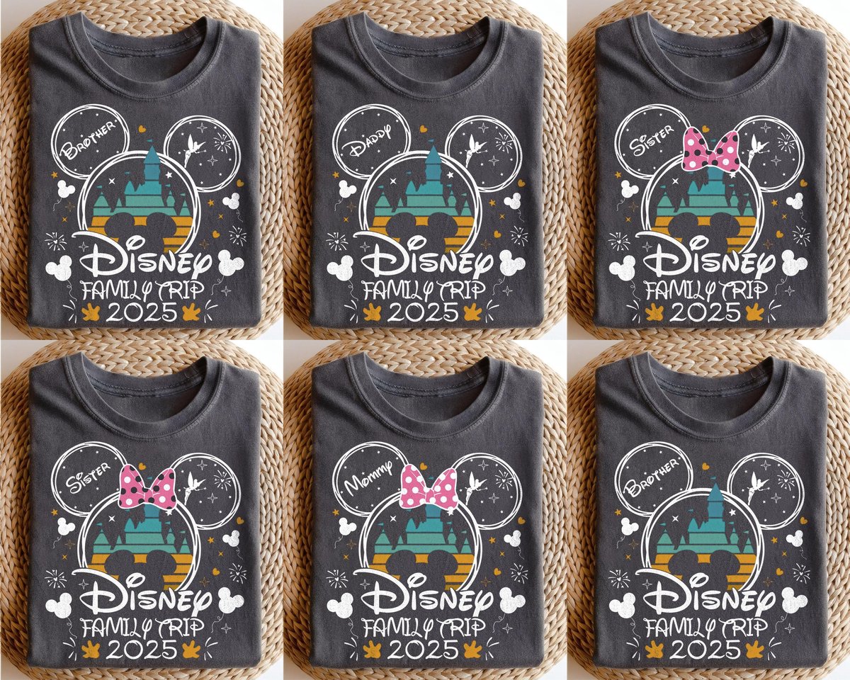 Disney Family Trip Shirt Custom Minnie & Mickey Matching Vacation Shirts