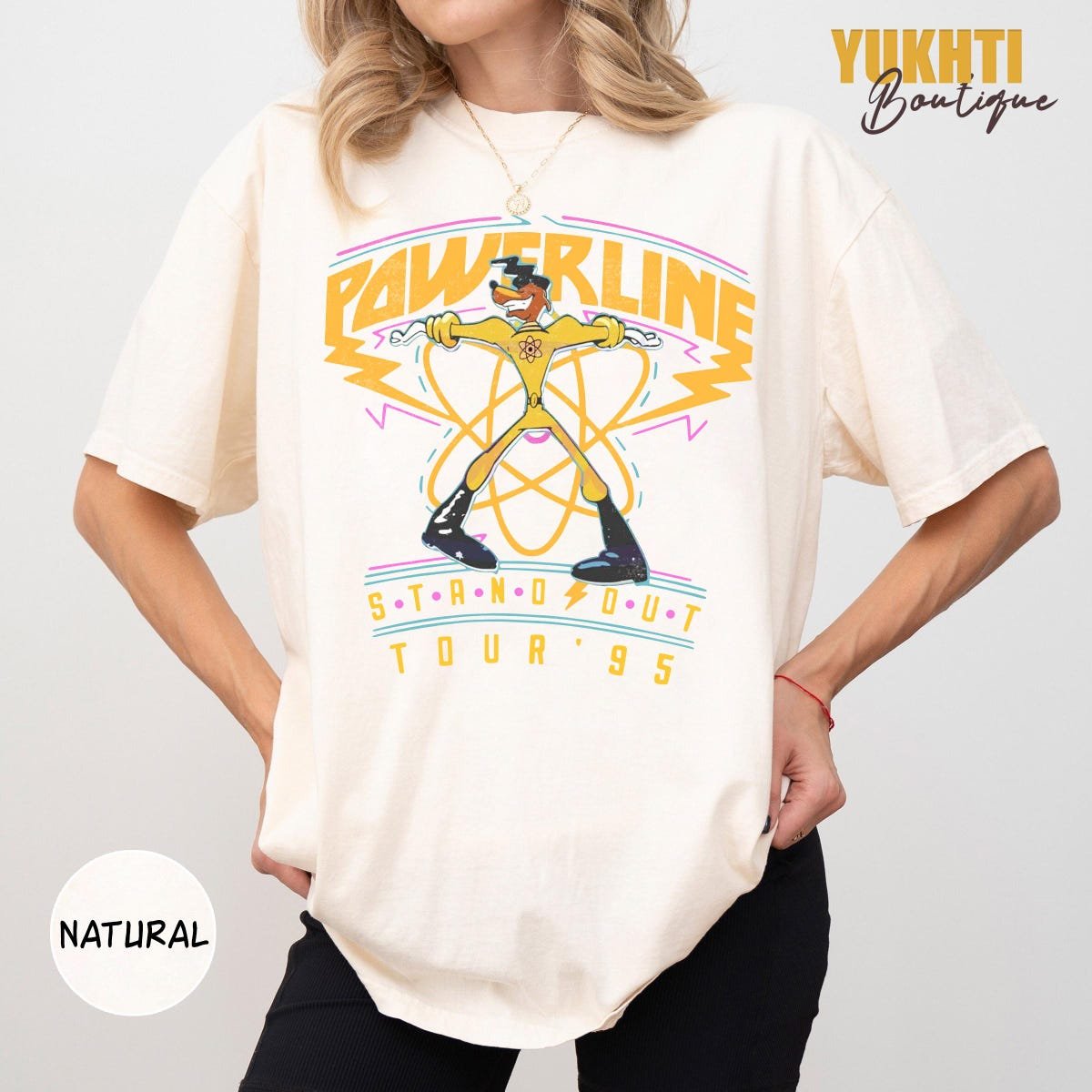 Disney Goofy Movie Powerline Tour 95 Retro Shirt