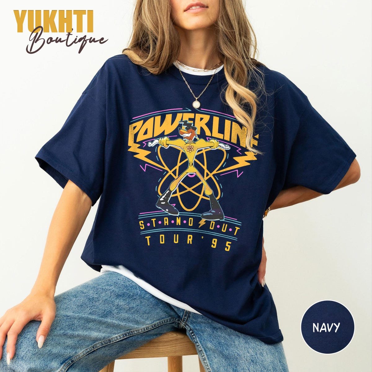 Disney Goofy Movie Powerline Tour 95 Retro Shirt