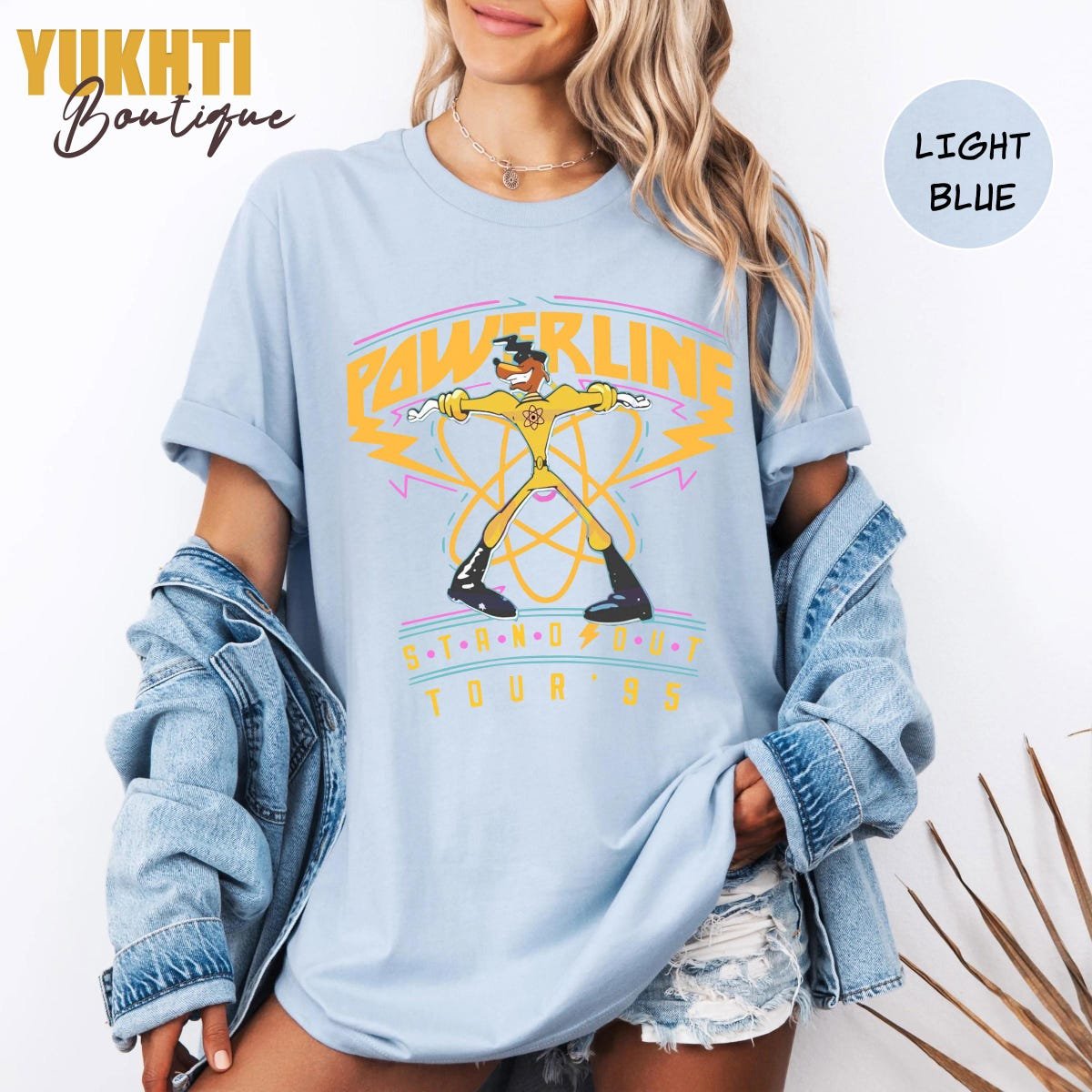 Disney Goofy Movie Powerline Tour 95 Retro Shirt