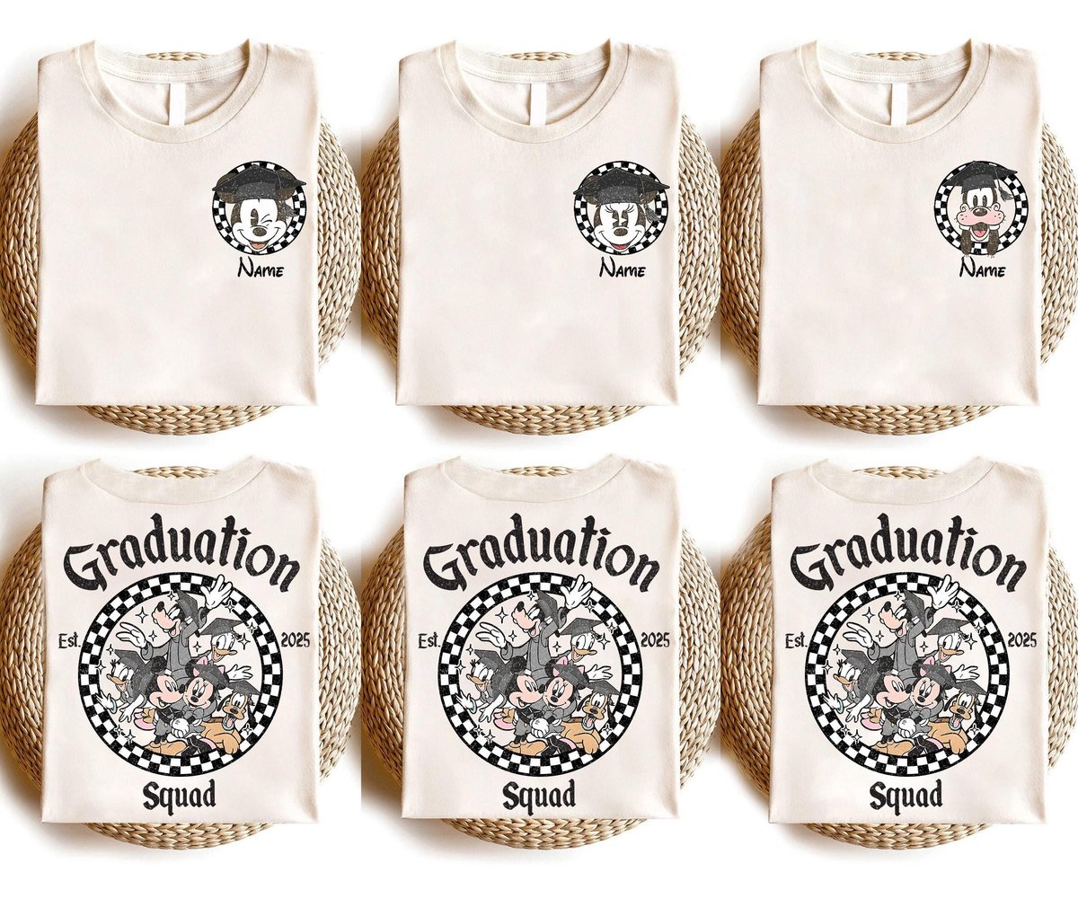 Disney Graduation Shirt 2025 Custom Senior Trip Tee Matching Family Shirts