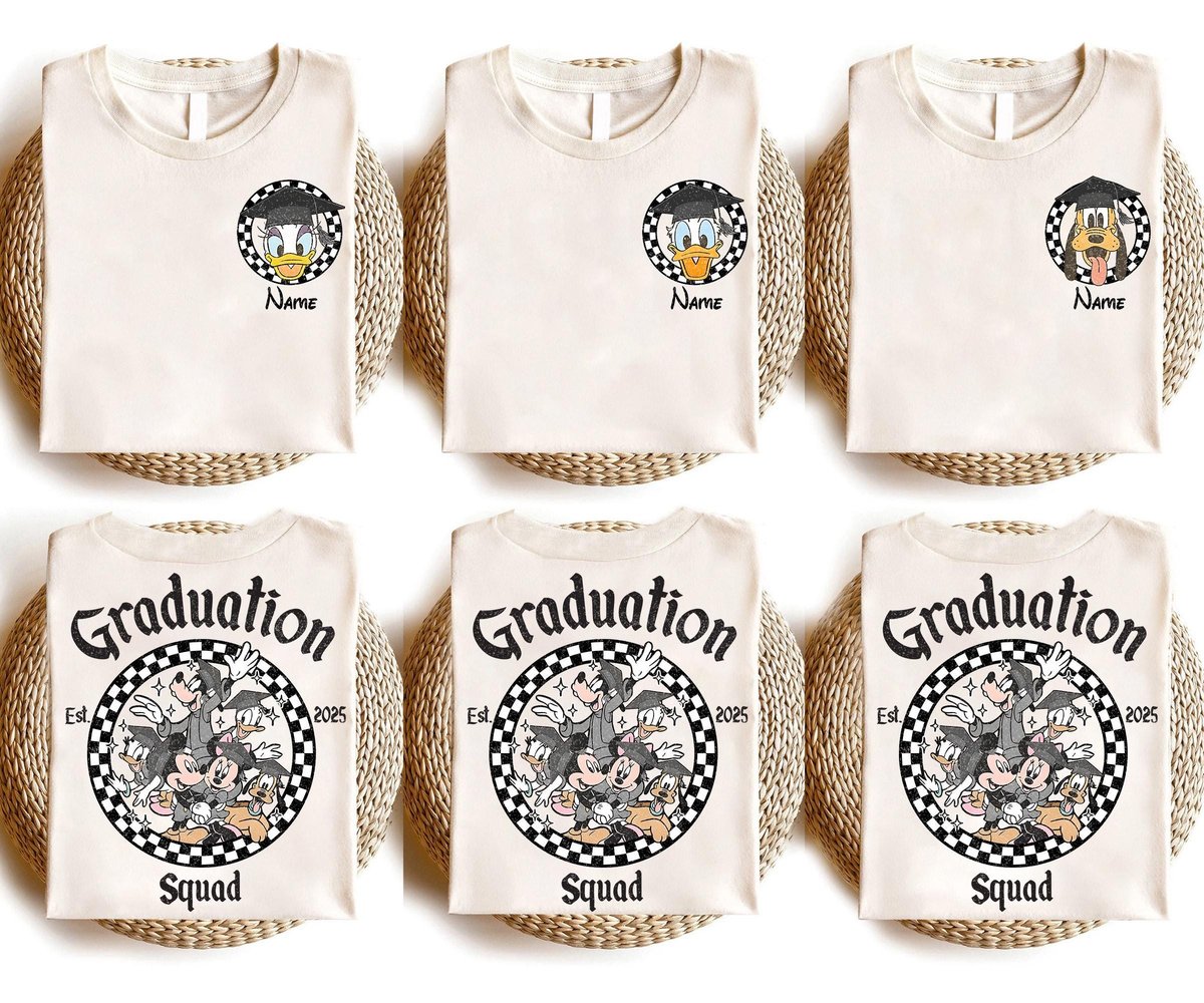 Disney Graduation Shirt 2025 Custom Senior Trip Tee Matching Family Shirts