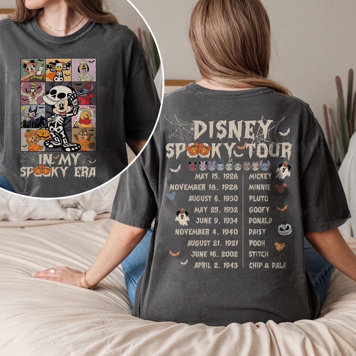 Disney Halloween Shirt Comfort Colors Retro Mickey Epcot Concert Tee