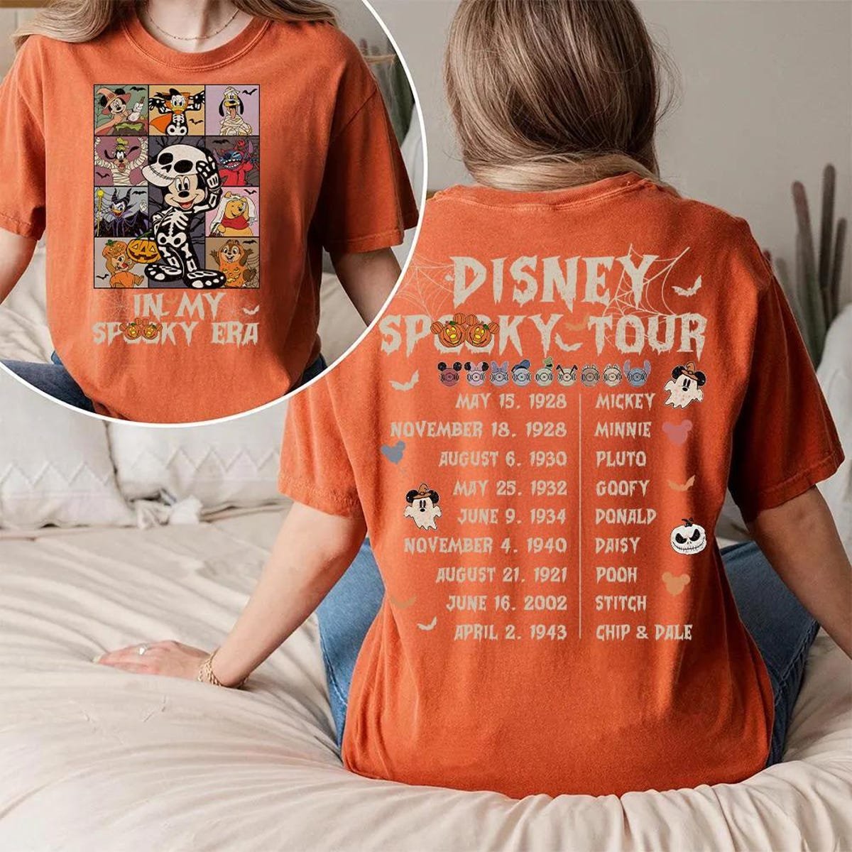 Disney Halloween Shirt Comfort Colors Retro Mickey Epcot Concert Tee